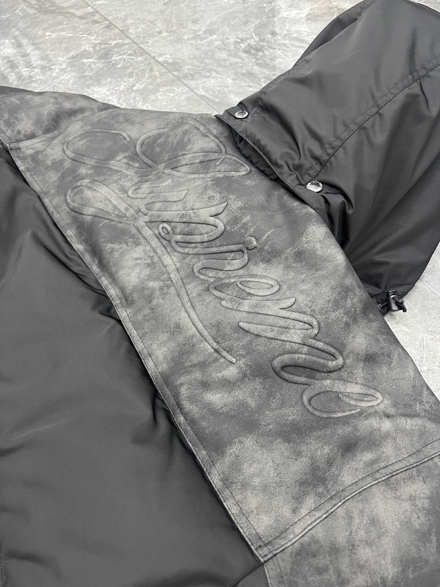 SUPREME  25FW LEATHER YOKE PUFFER JACKET