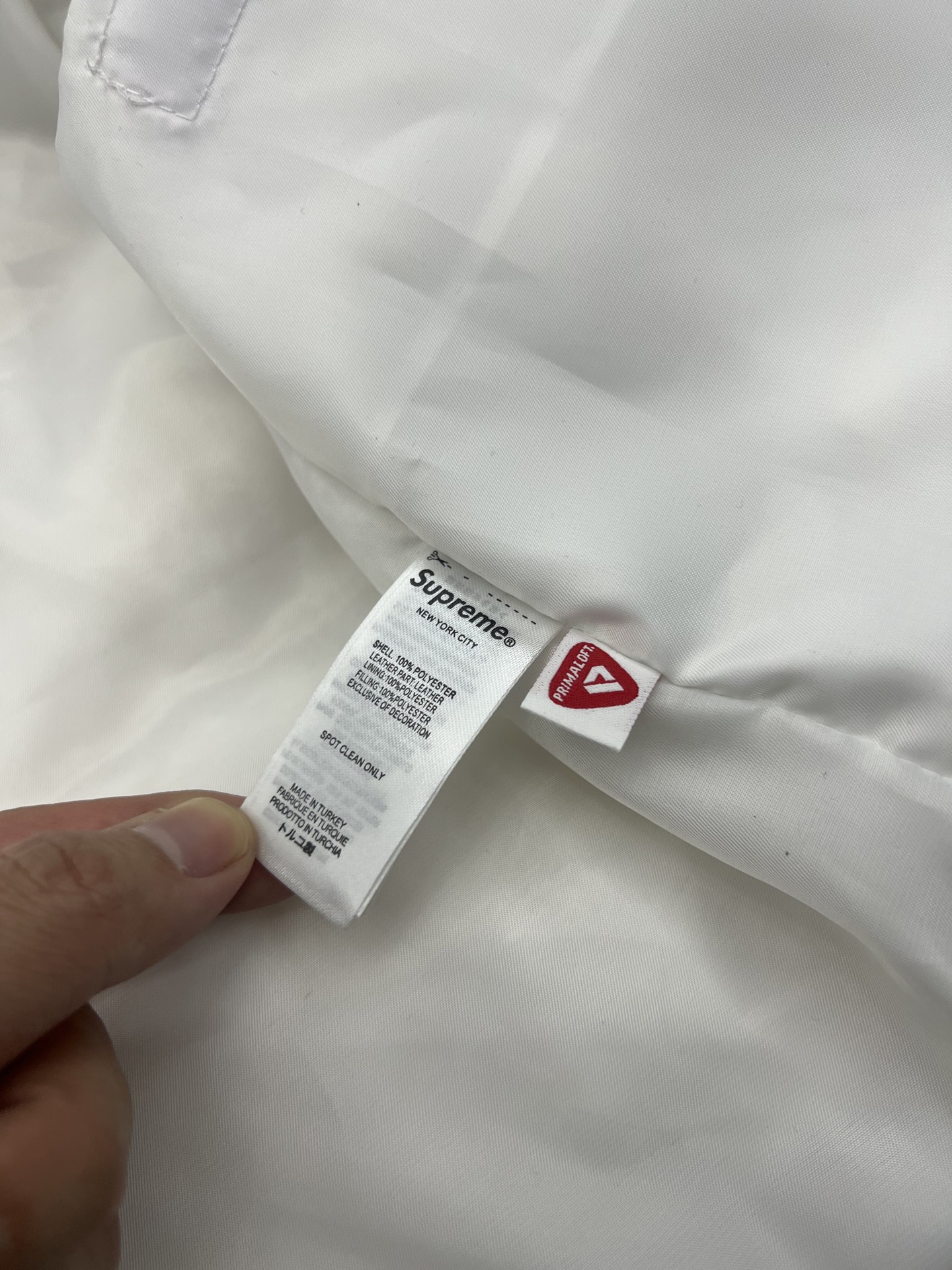 SUPREME  25FW LEATHER YOKE PUFFER JACKET