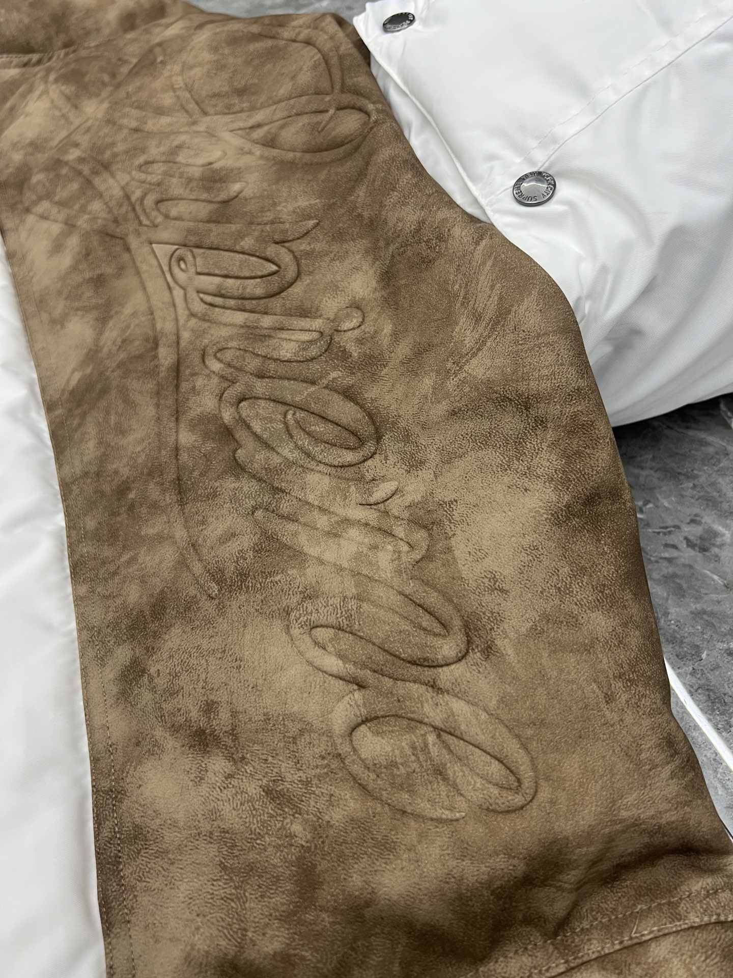 SUPREME  25FW LEATHER YOKE PUFFER JACKET