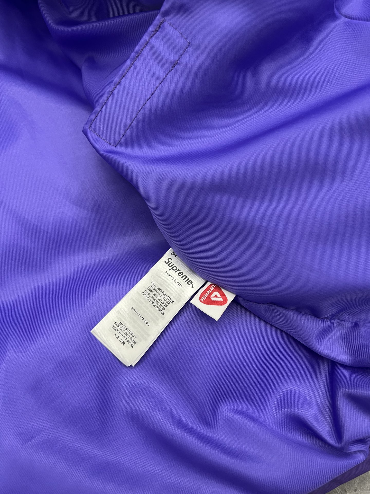 SUPREME  25FW LEATHER YOKE PUFFER JACKET