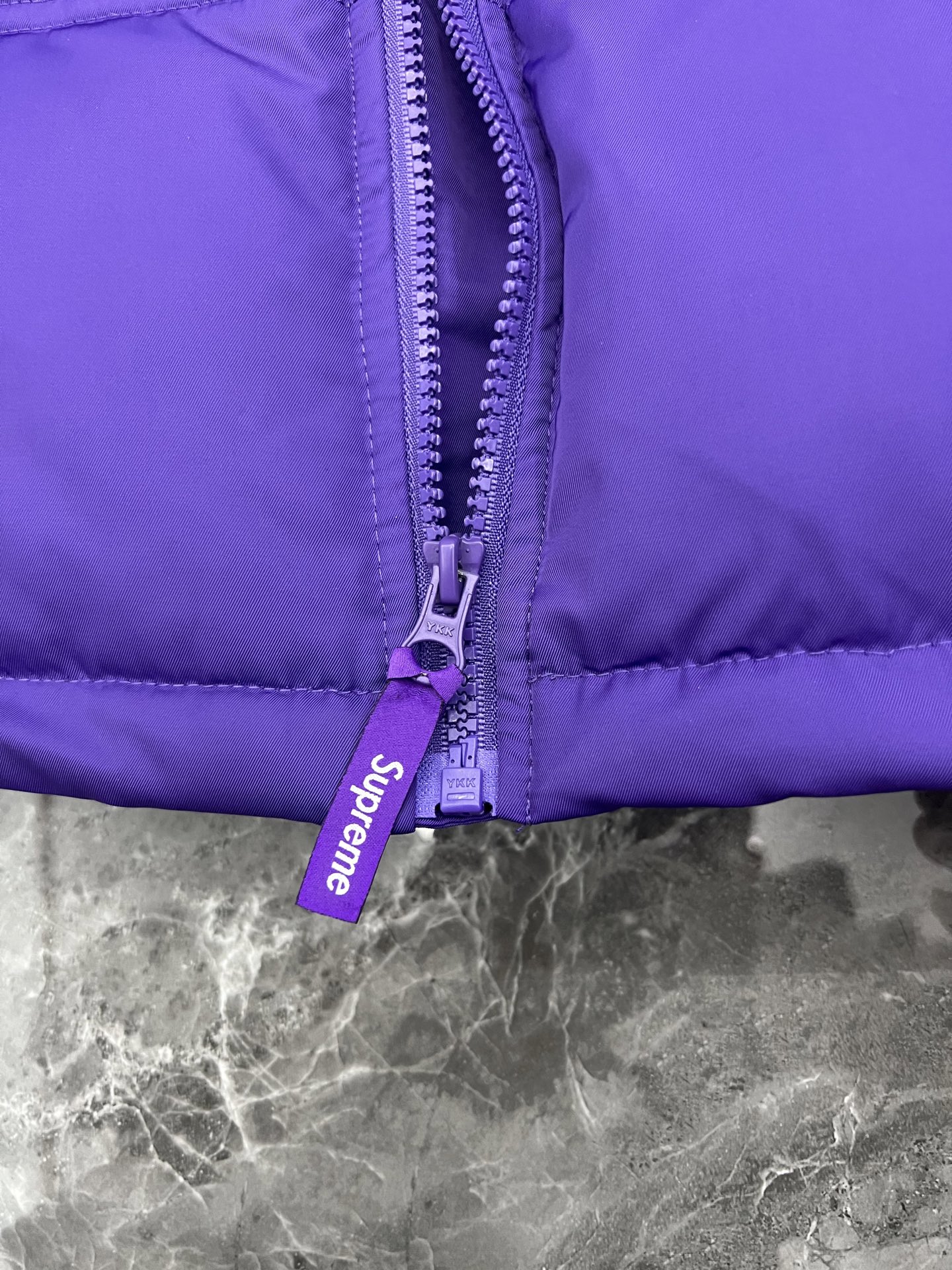 SUPREME  25FW LEATHER YOKE PUFFER JACKET