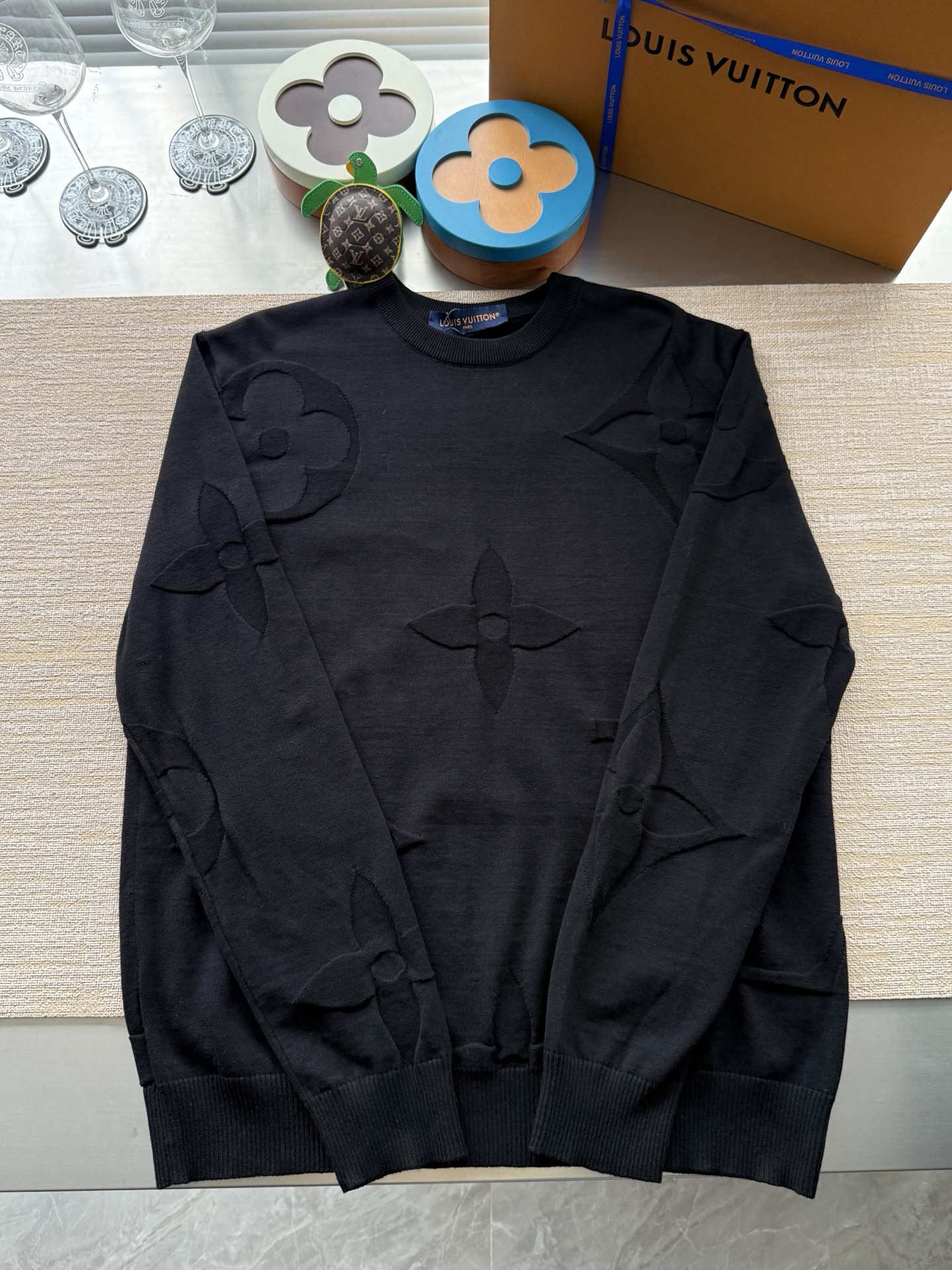 1AIWE9 モノグラムロングスリーブコットンクルーネック