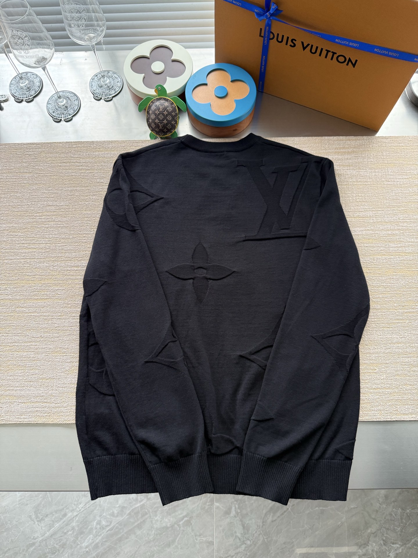 1AIWE9 モノグラムロングスリーブコットンクルーネック