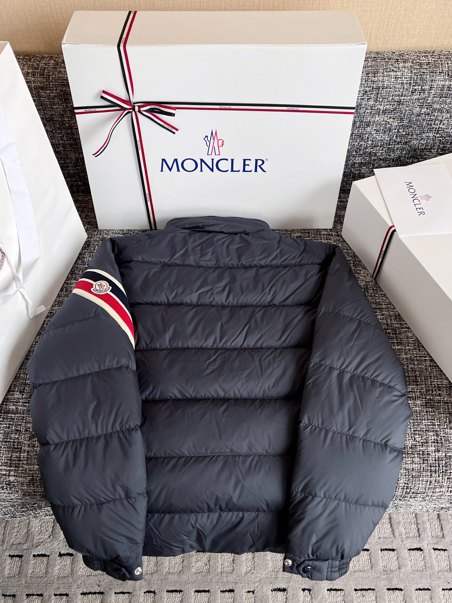 Moncler Navy Solayan Down Jacket