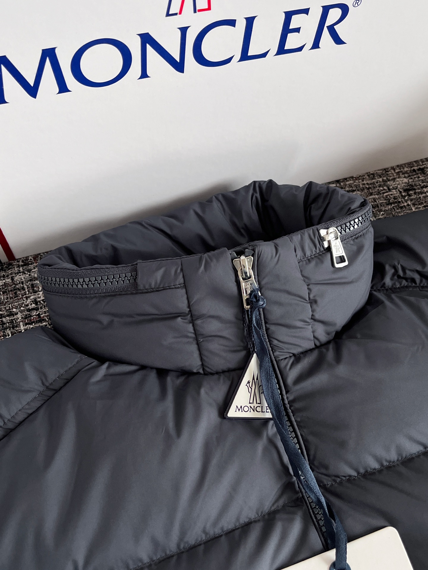 Moncler Navy Solayan Down Jacket