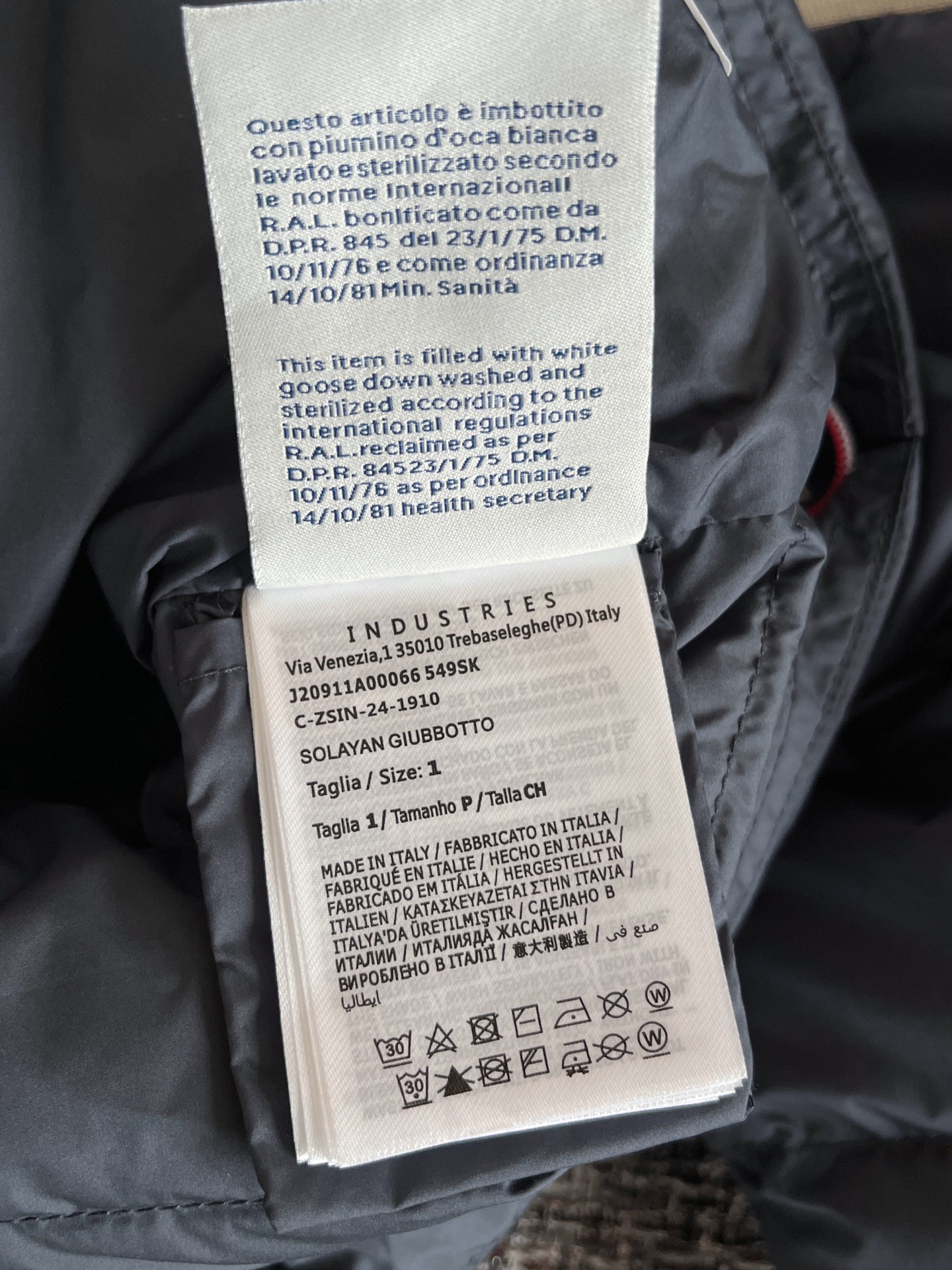 Moncler Navy Solayan Down Jacket