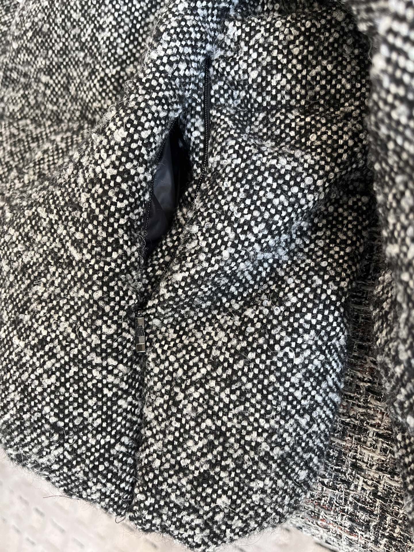 Moncler Brezesse Wool Bouclé Short Down Jacket