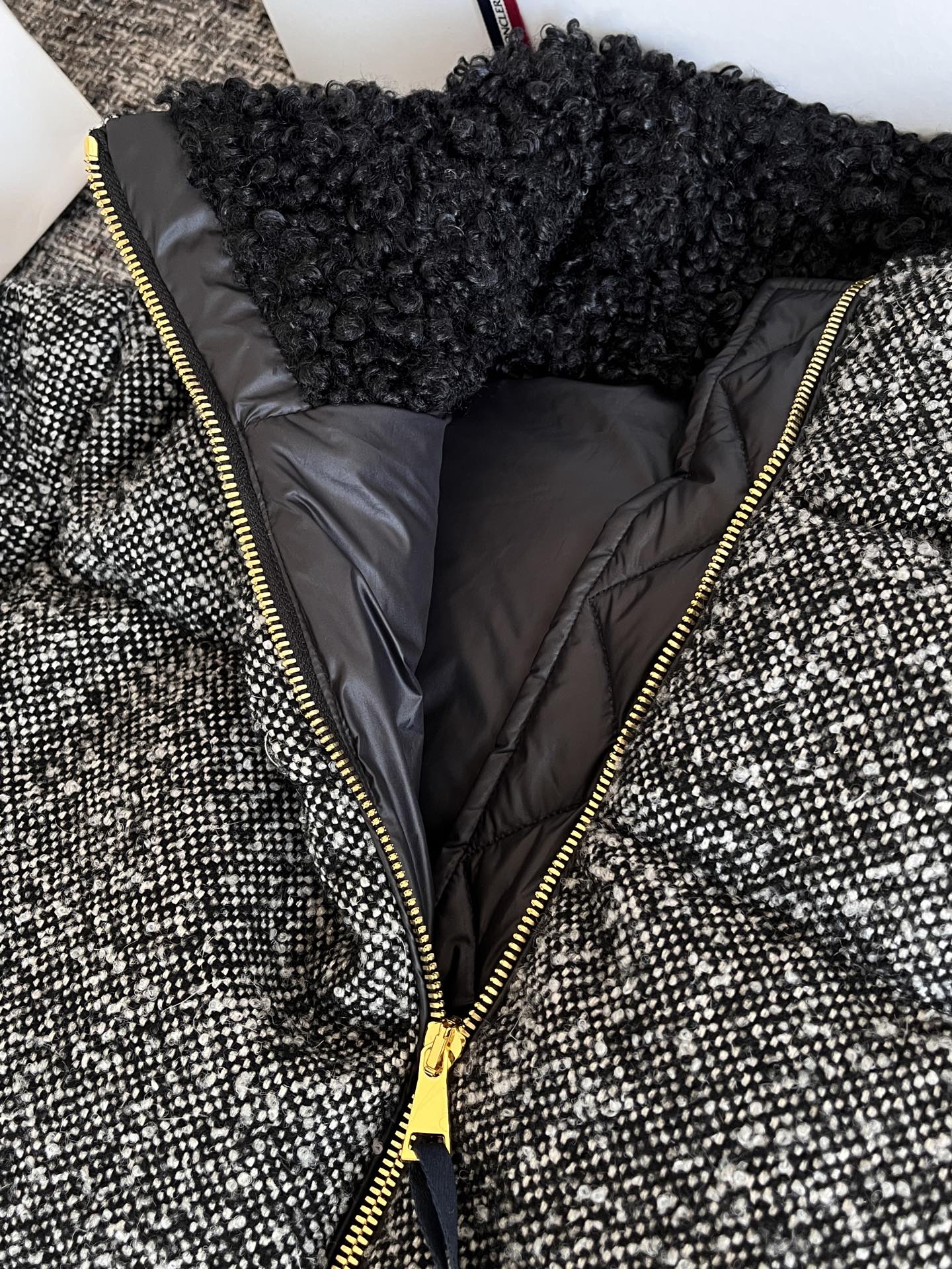 Moncler Brezesse Wool Bouclé Short Down Jacket