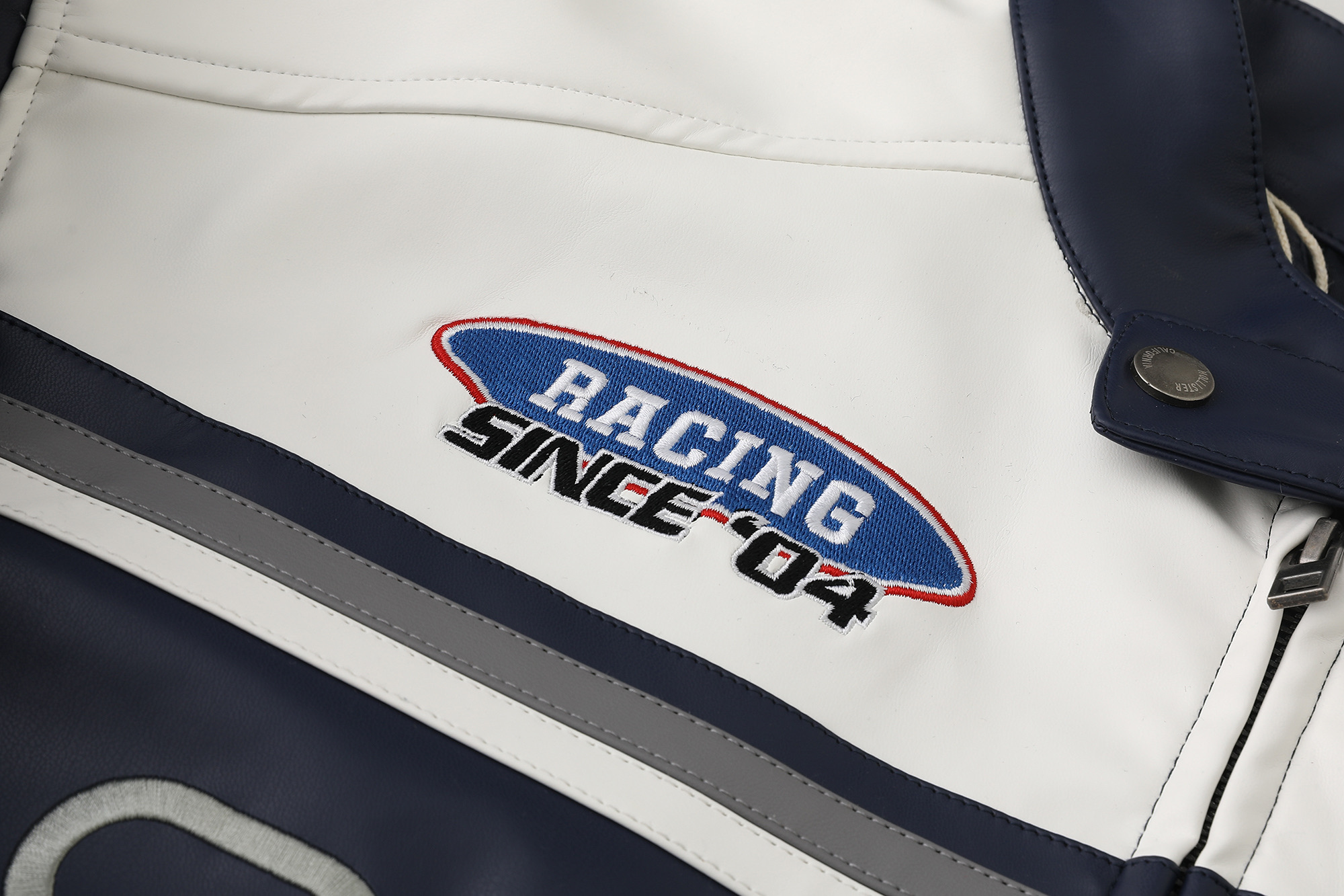 Red Bull Racing themed leather jacket