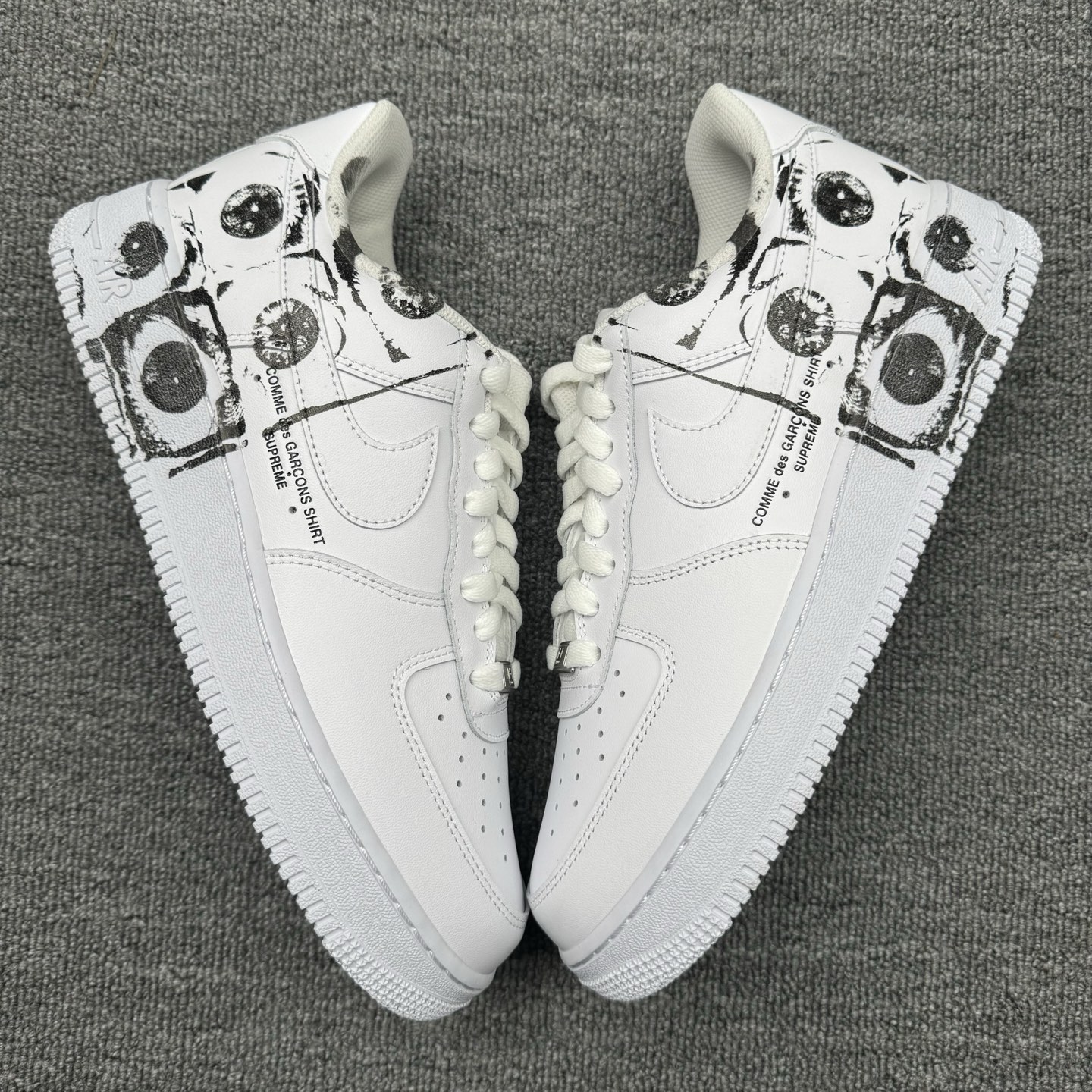 Supreme × COMME des GARCONS SHIRT × Nike Air Force 1 Low "White"