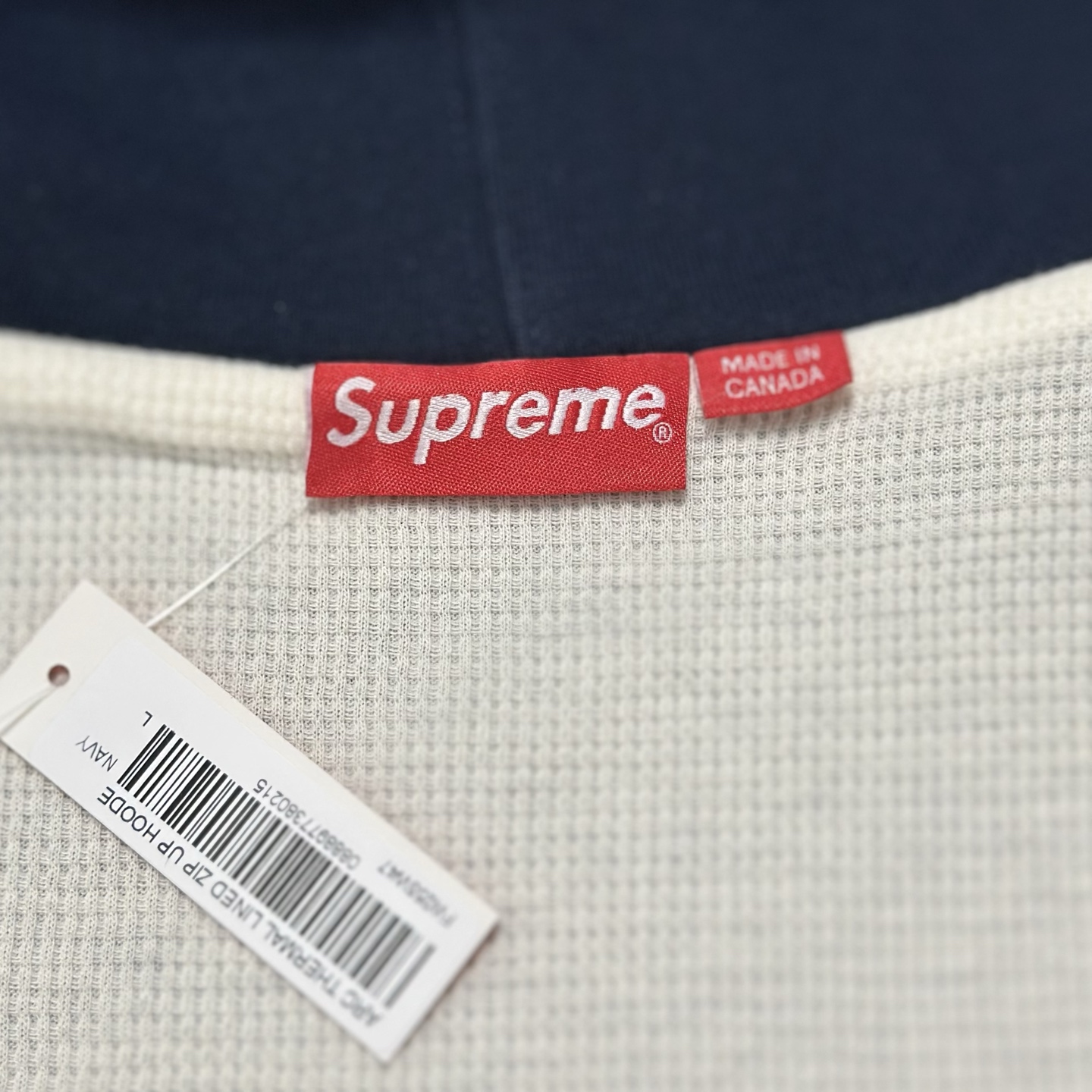Supreme Arc Thermal Lined Zip Up Hooded Sweatshirt