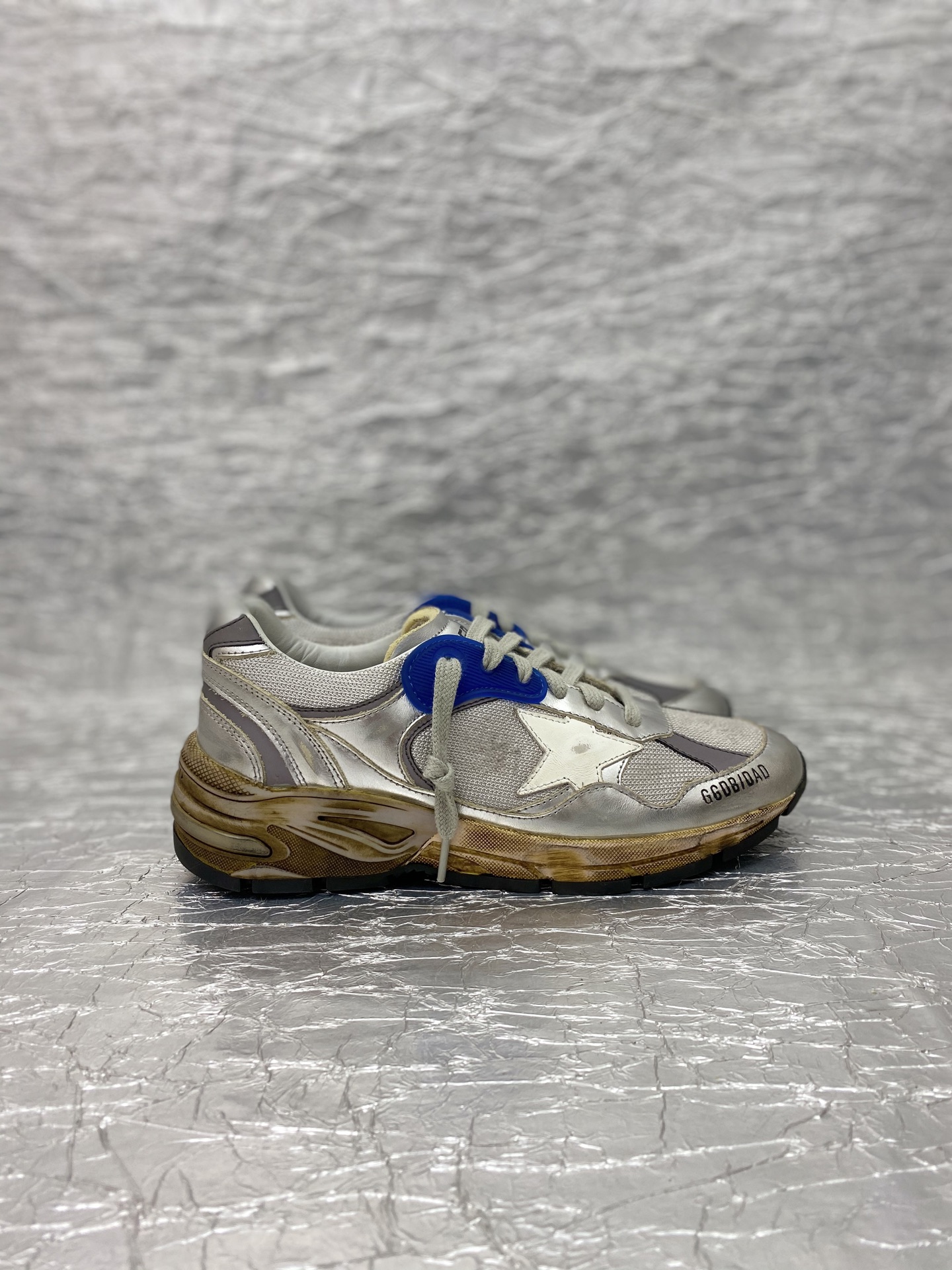 Golden Goose Dad-Star Silver White Blue Grey