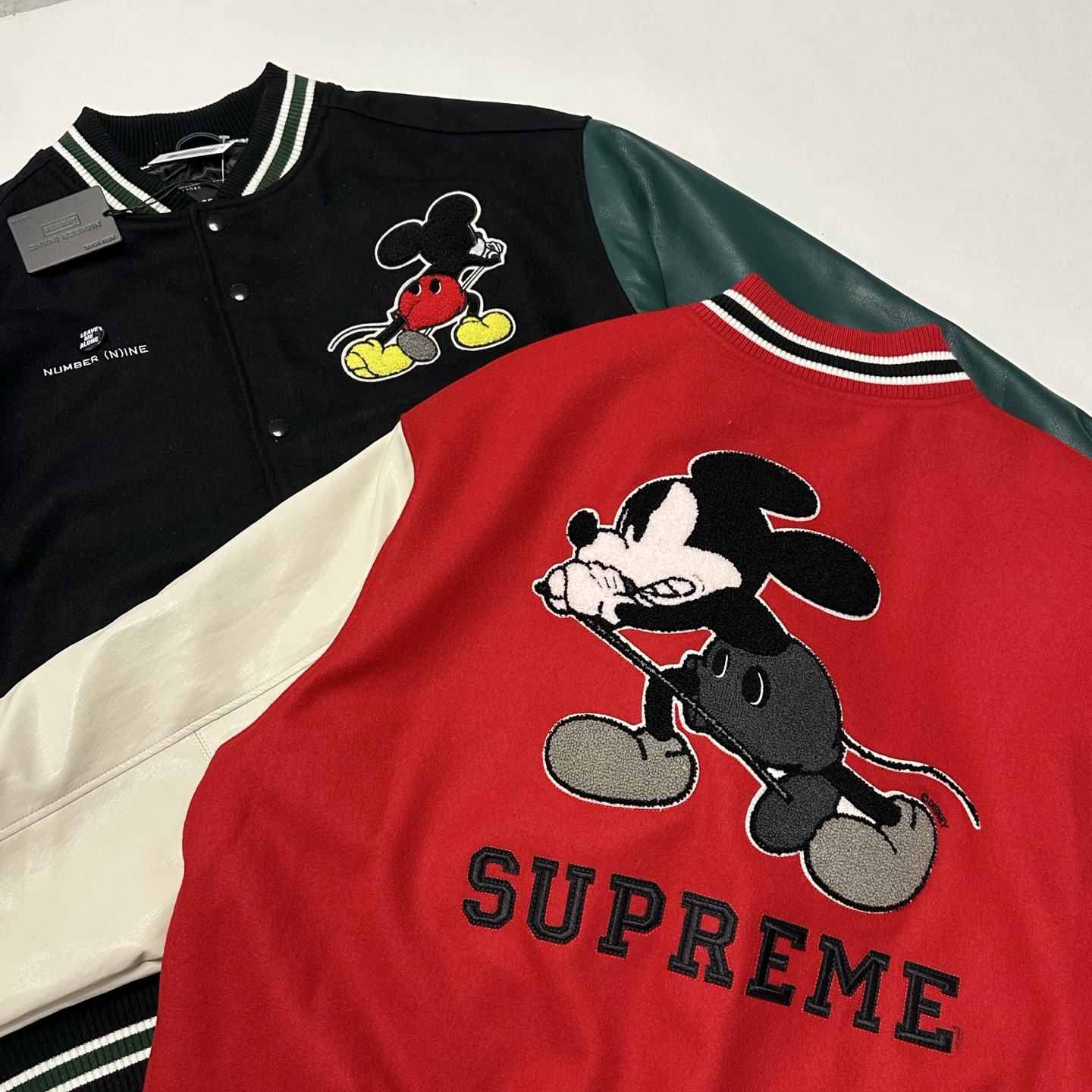 SUPREME x NUMBER (N)INE MICKEY VARSITY JACKET