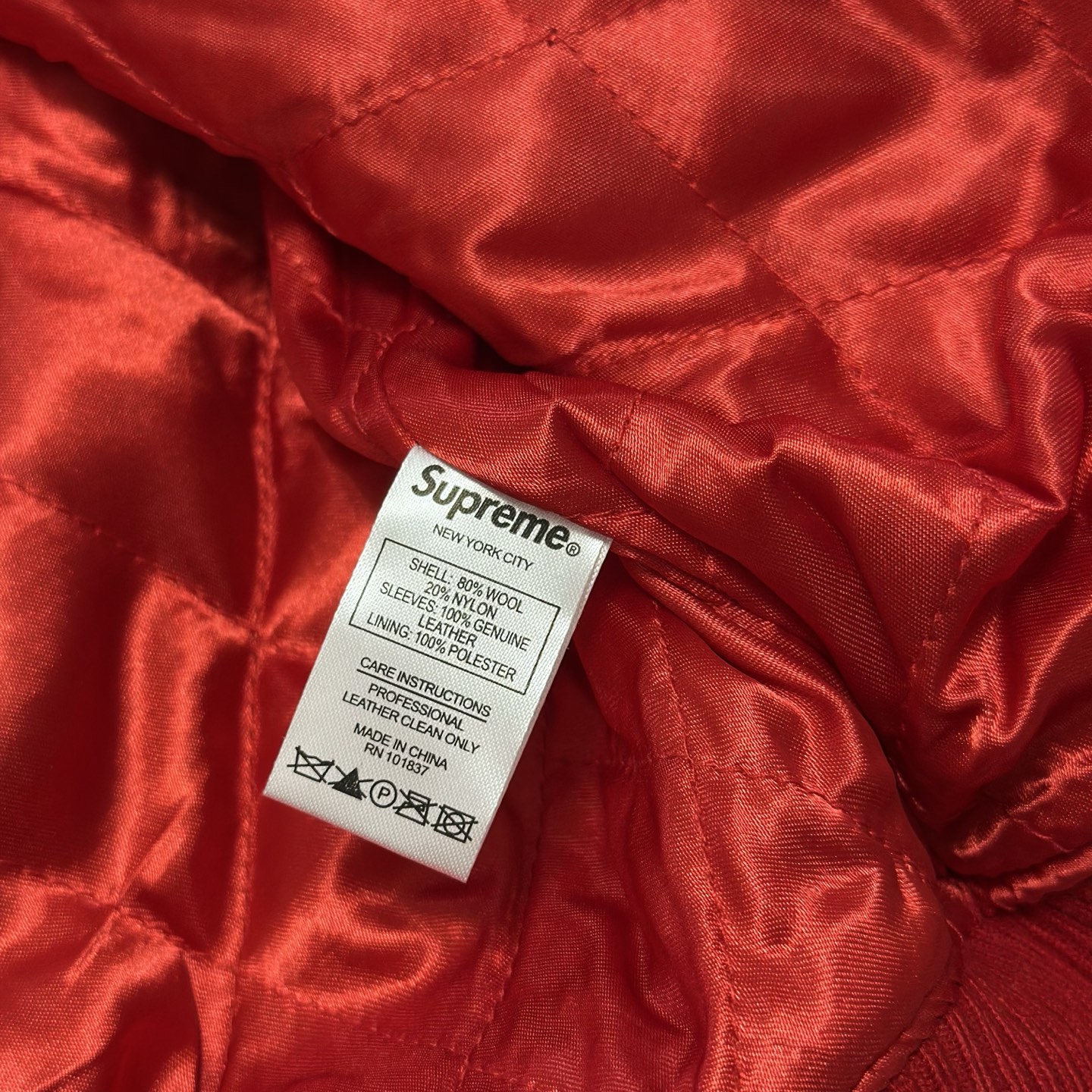 SUPREME x NUMBER (N)INE MICKEY VARSITY JACKET