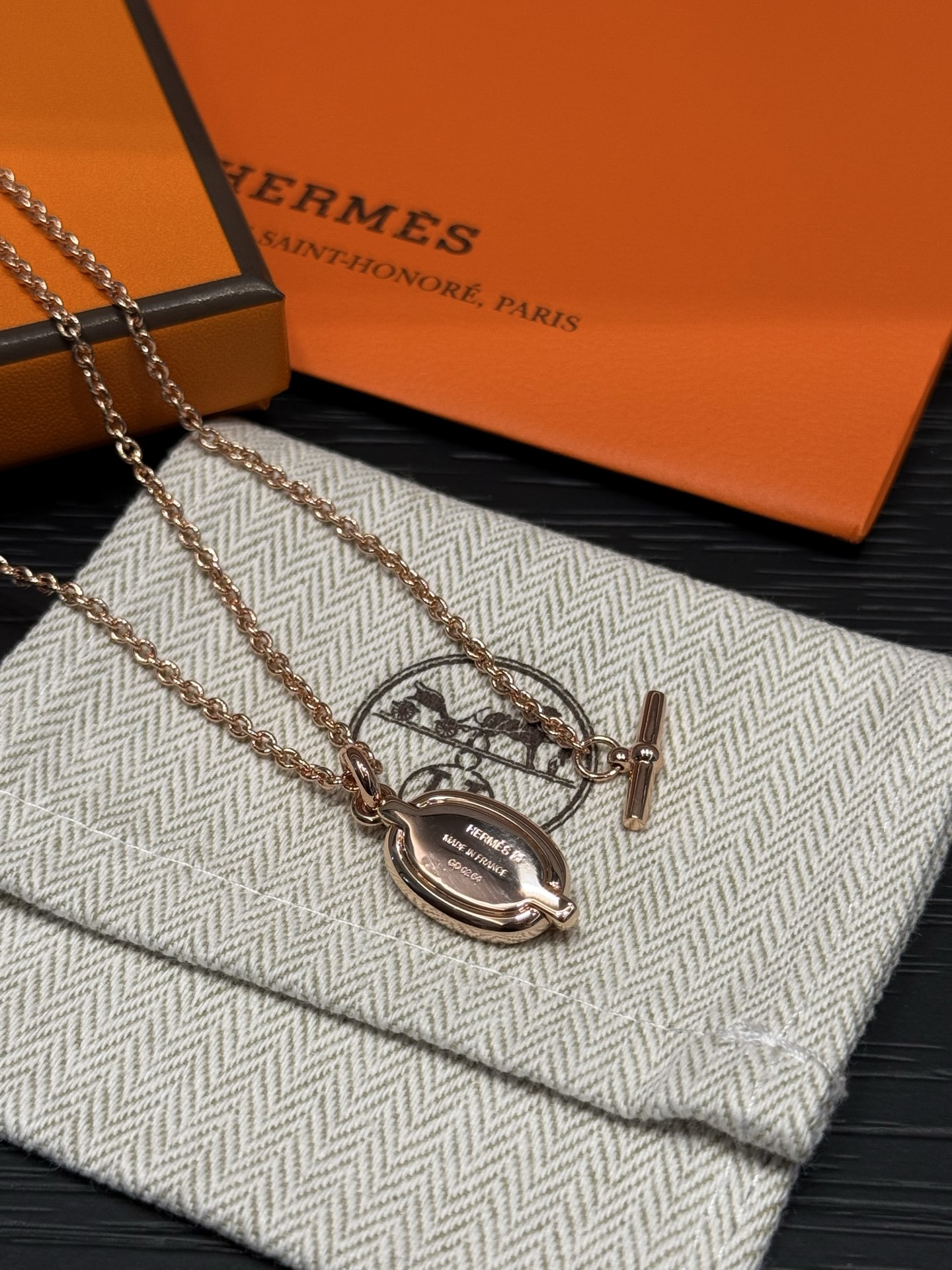 Hermès Mini Maillon pendant necklace