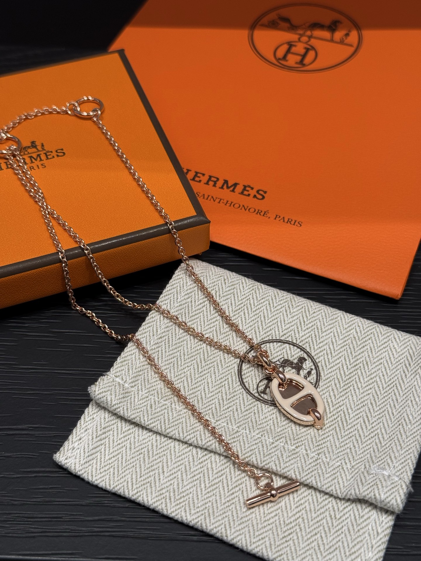 Hermès Mini Maillon pendant necklace