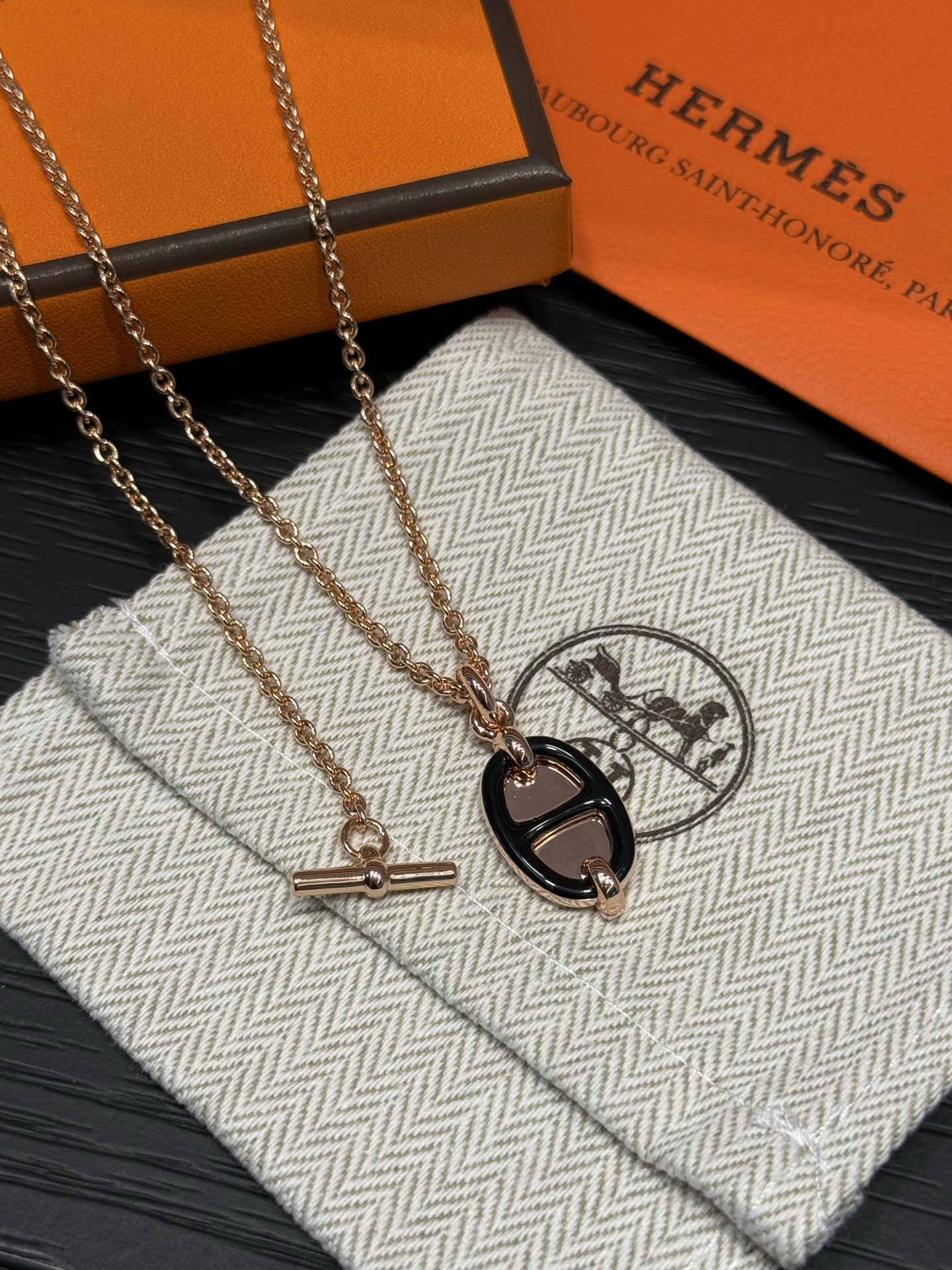 Hermès Mini Maillon pendant necklace