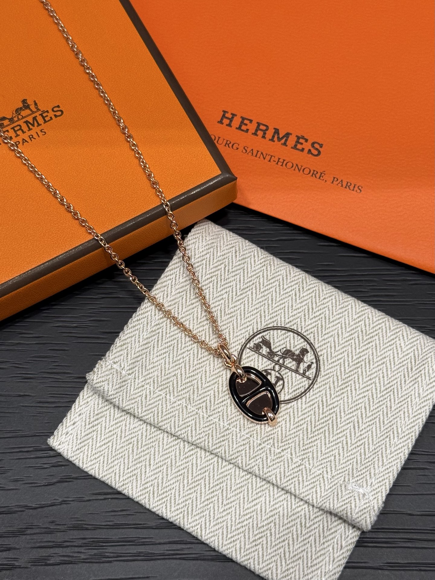 Hermès Mini Maillon pendant necklace
