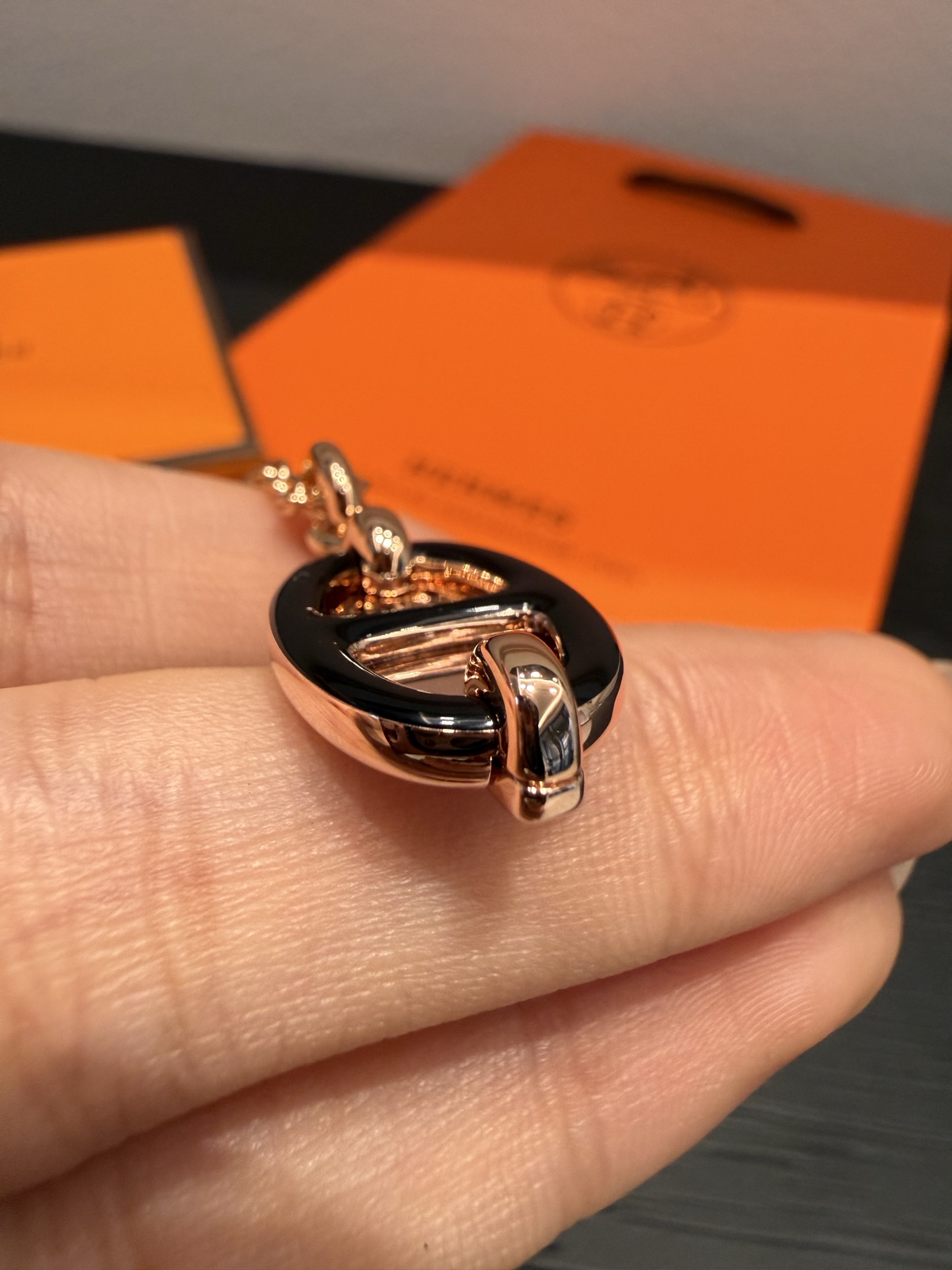 Hermès Mini Maillon pendant necklace