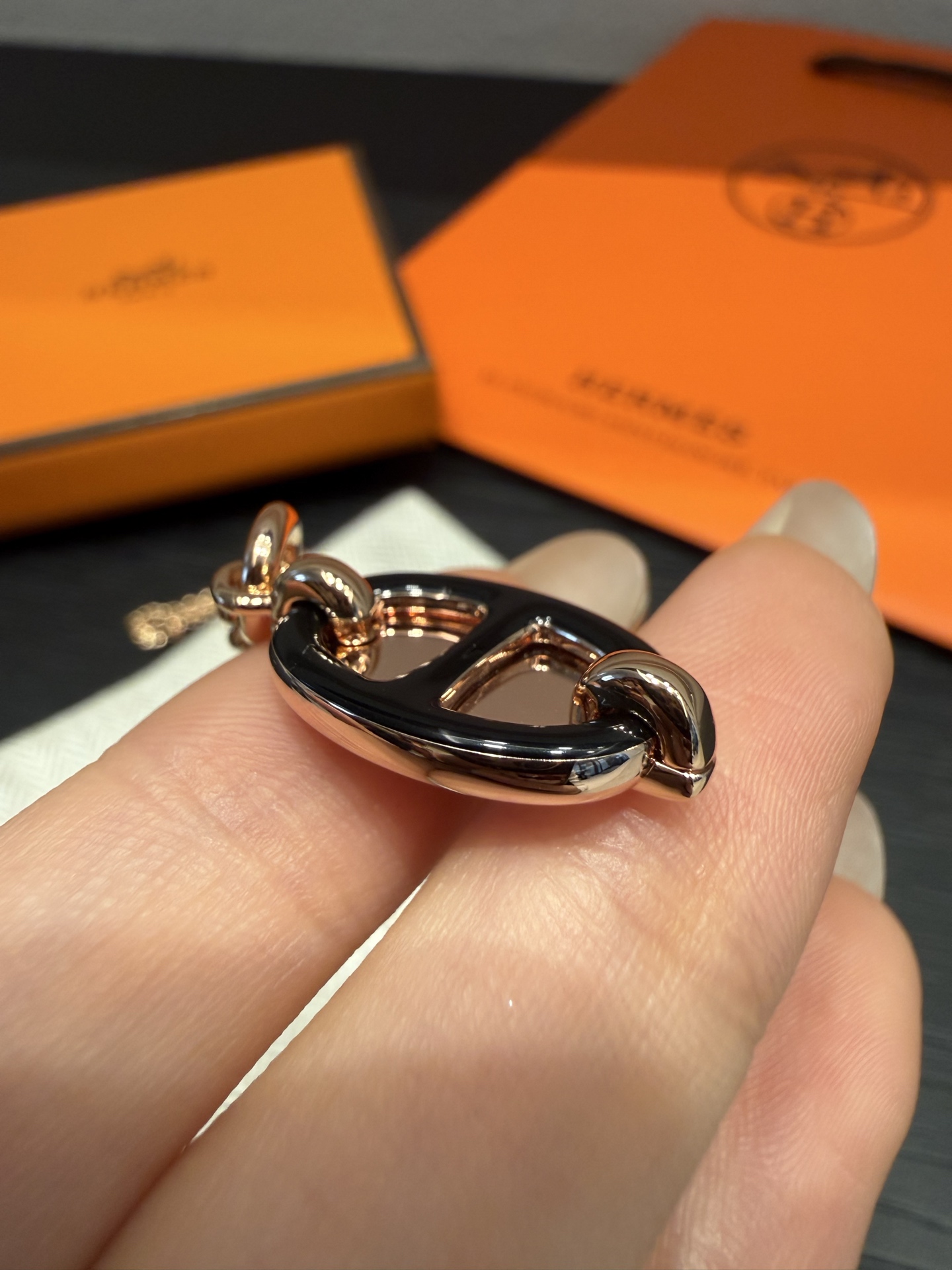 Hermès Mini Maillon pendant necklace