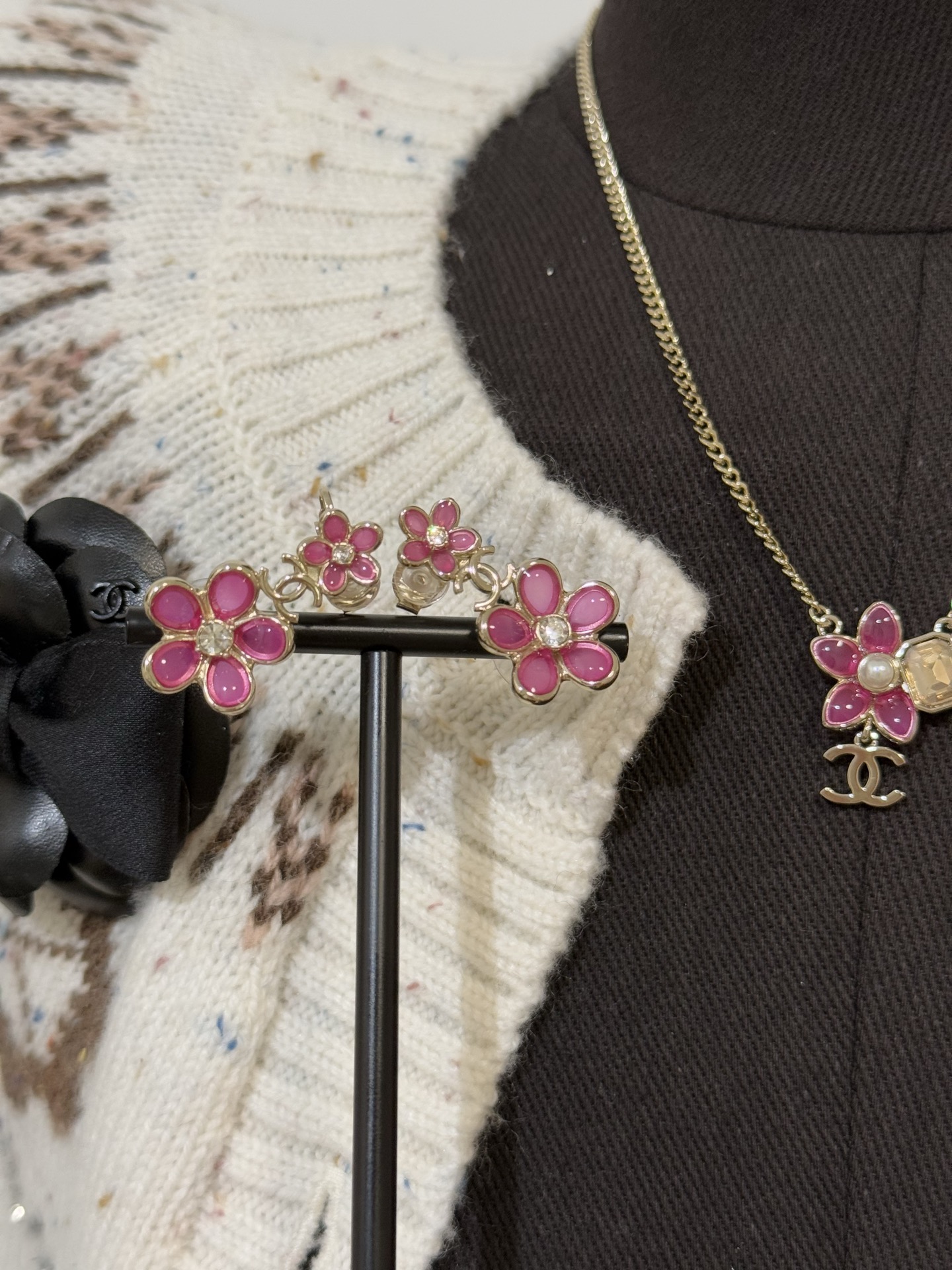 CHANEL 26C Cruise Collection Show Earrings