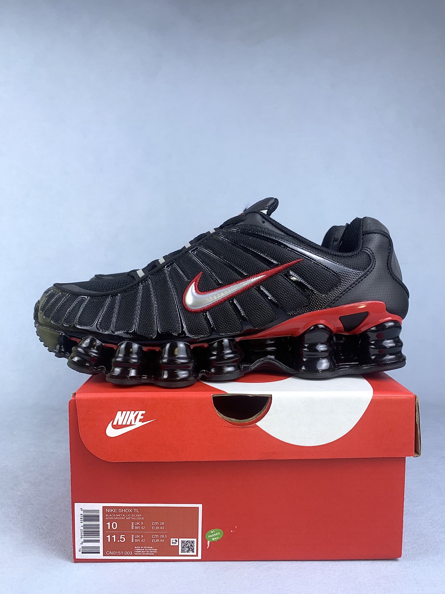 Nike Shox TL "Black/University Red/Metallic Silver"
