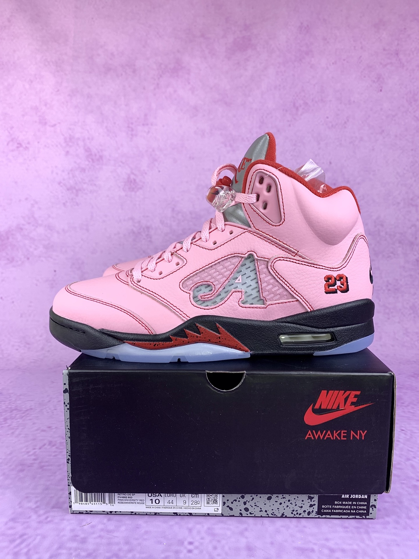Awake NY × Nike Air Jordan 5 Retro "Bubblegum Pink"