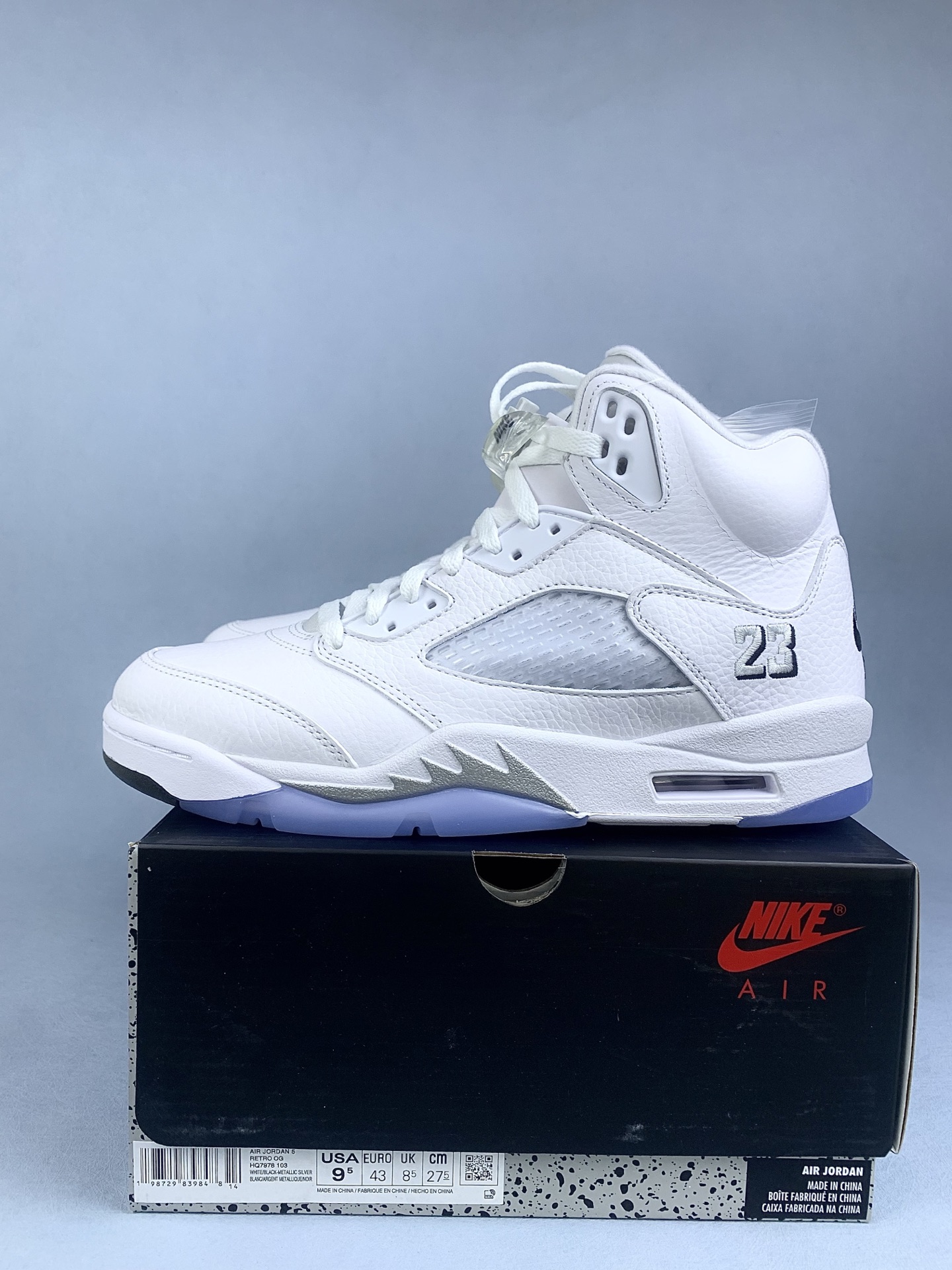 Nike Air Jordan 5 Retro "White/Metallic Silver"