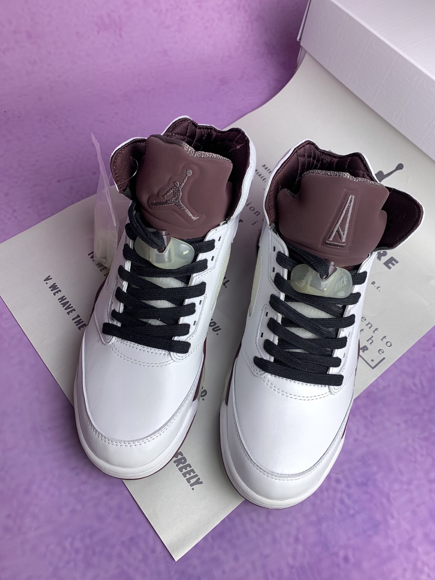 A Ma Maniere × Nike Air Jordan 5 Retro SP "White/Burgundy Crush"