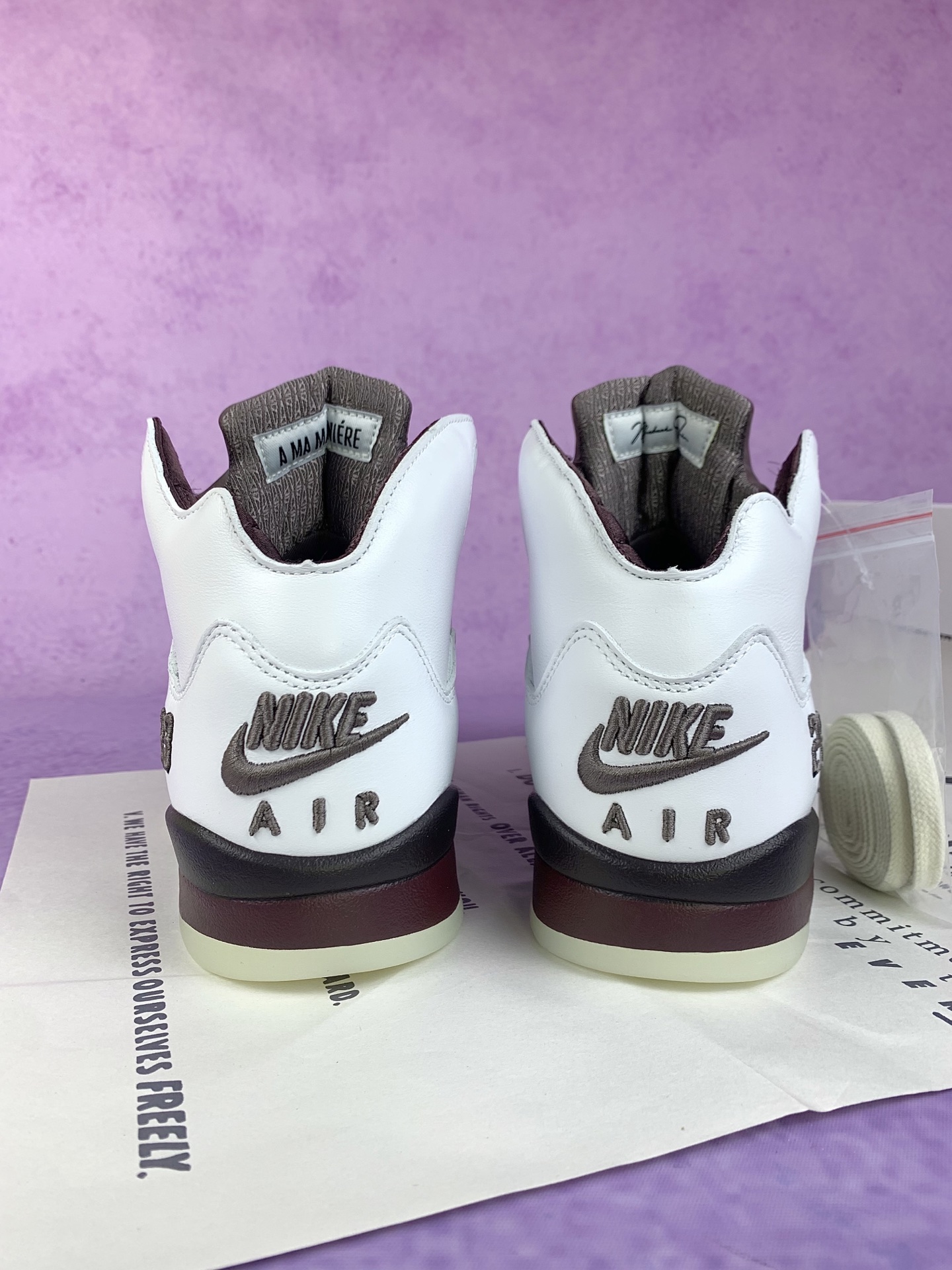 A Ma Maniere × Nike Air Jordan 5 Retro SP "White/Burgundy Crush"
