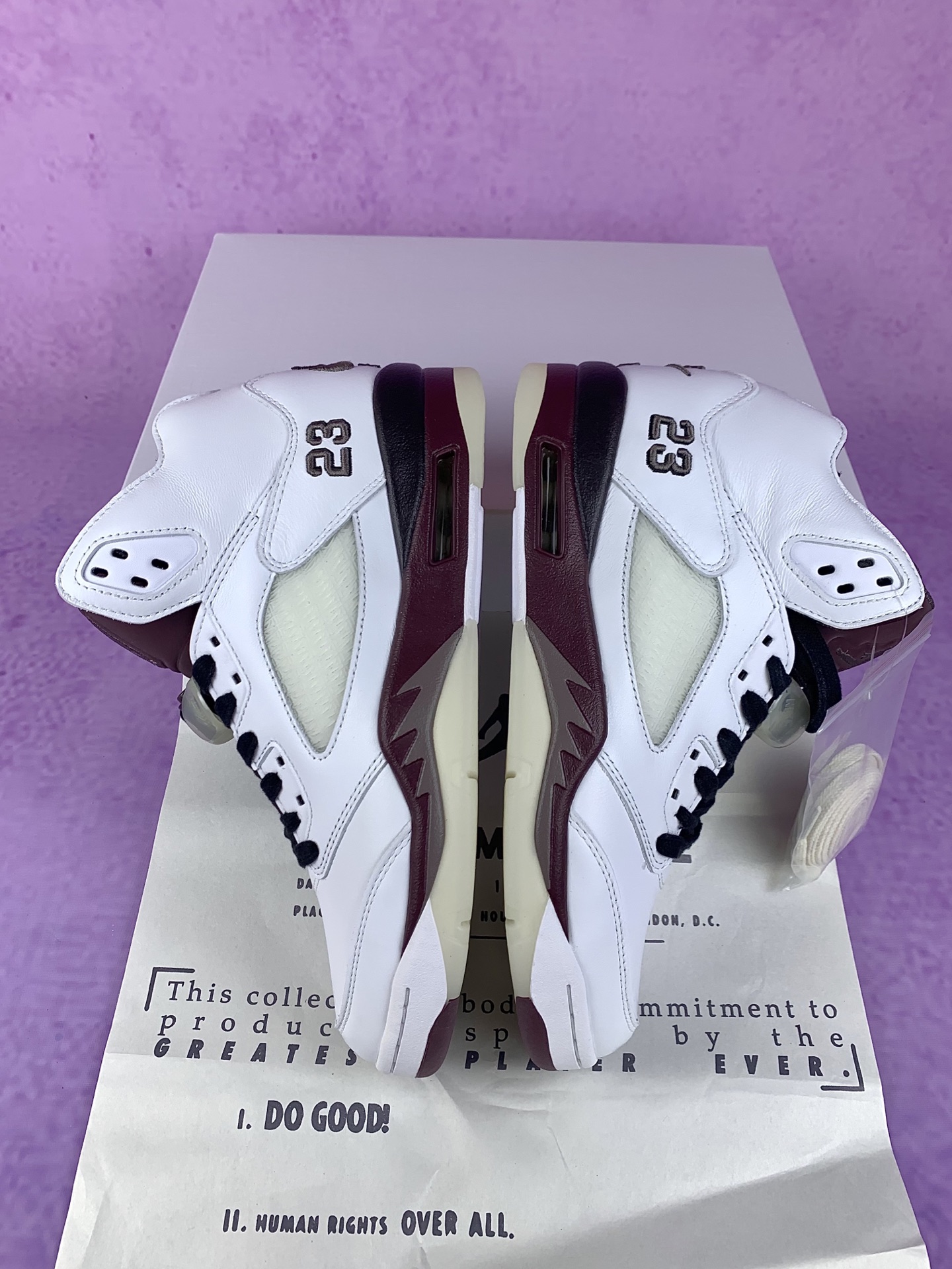 A Ma Maniere × Nike Air Jordan 5 Retro SP "White/Burgundy Crush"