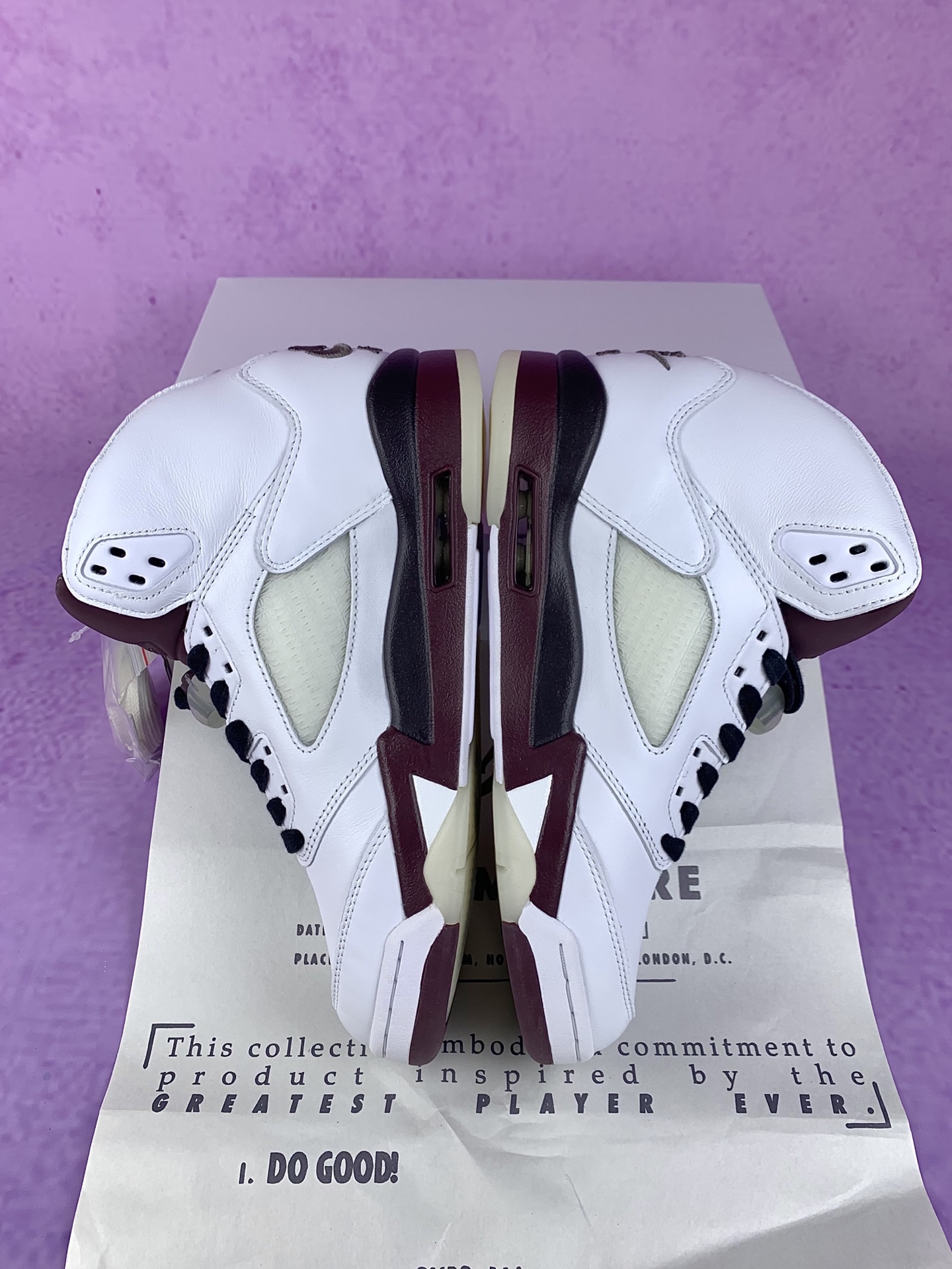A Ma Maniere × Nike Air Jordan 5 Retro SP "White/Burgundy Crush"