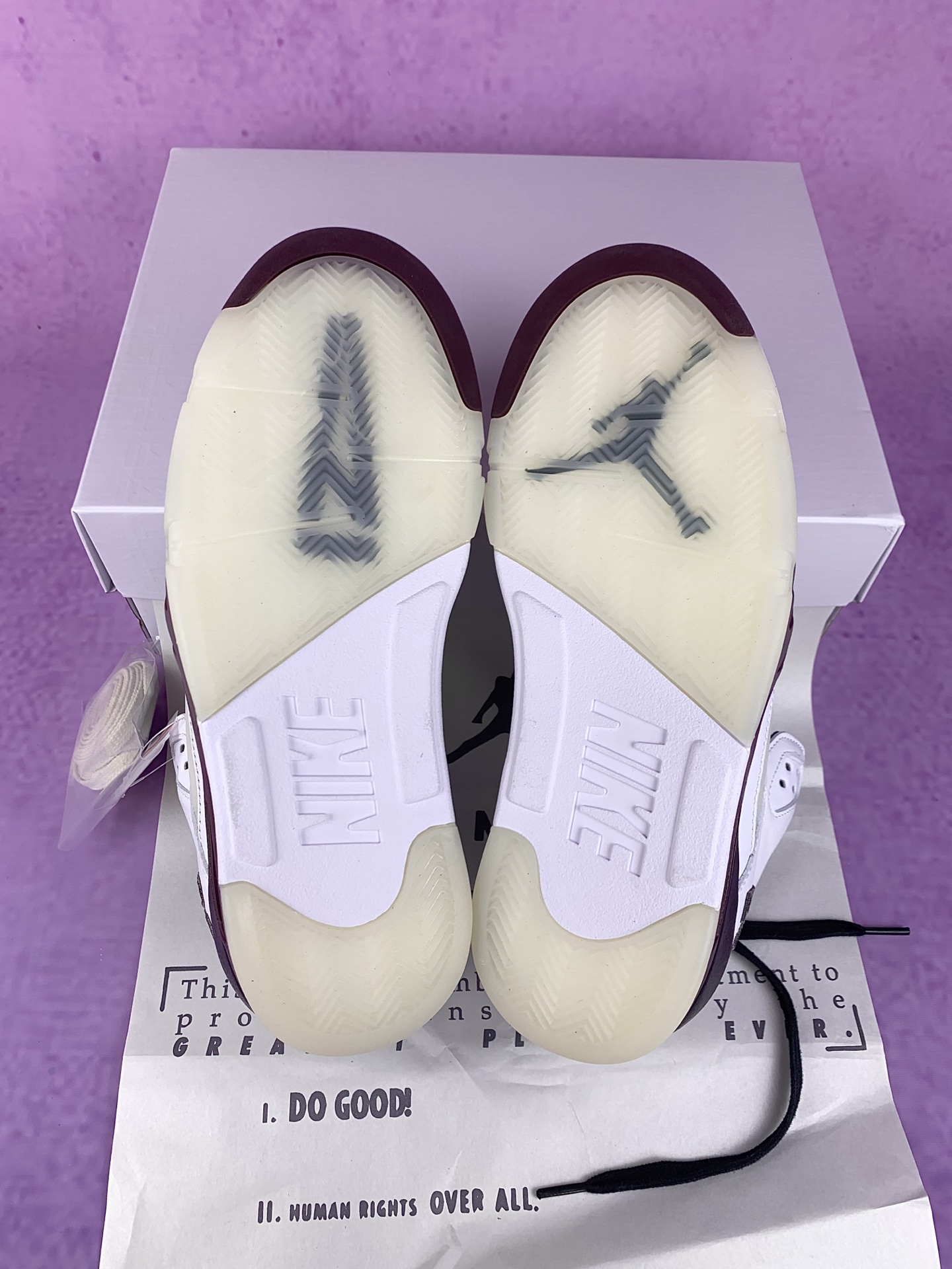 A Ma Maniere × Nike Air Jordan 5 Retro SP "White/Burgundy Crush"