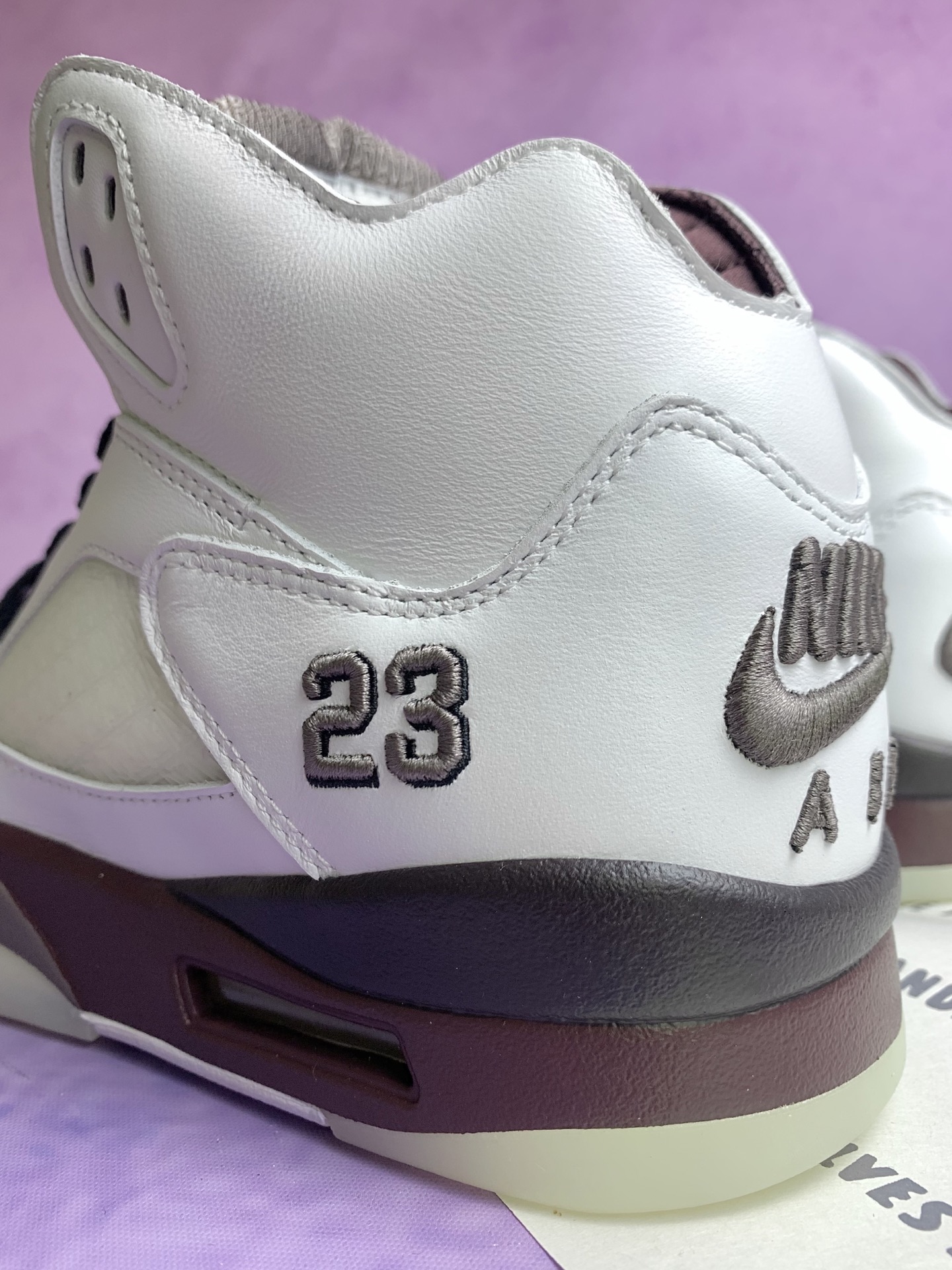 A Ma Maniere × Nike Air Jordan 5 Retro SP "White/Burgundy Crush"