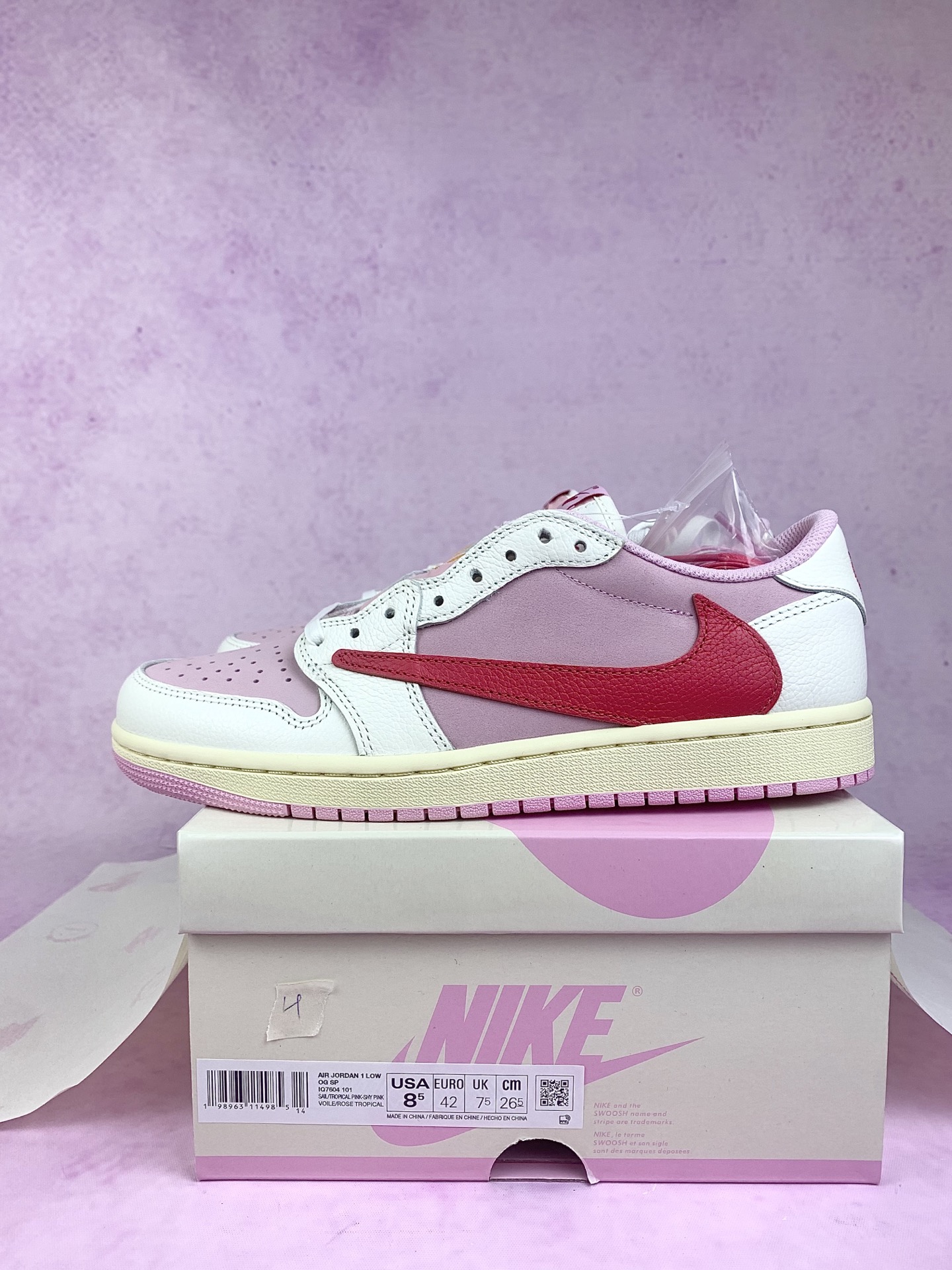 【LJR】 TRAVIS SCOTT x NIKE AIR JORDAN 1 LOW OG SP "Tropical Pink"