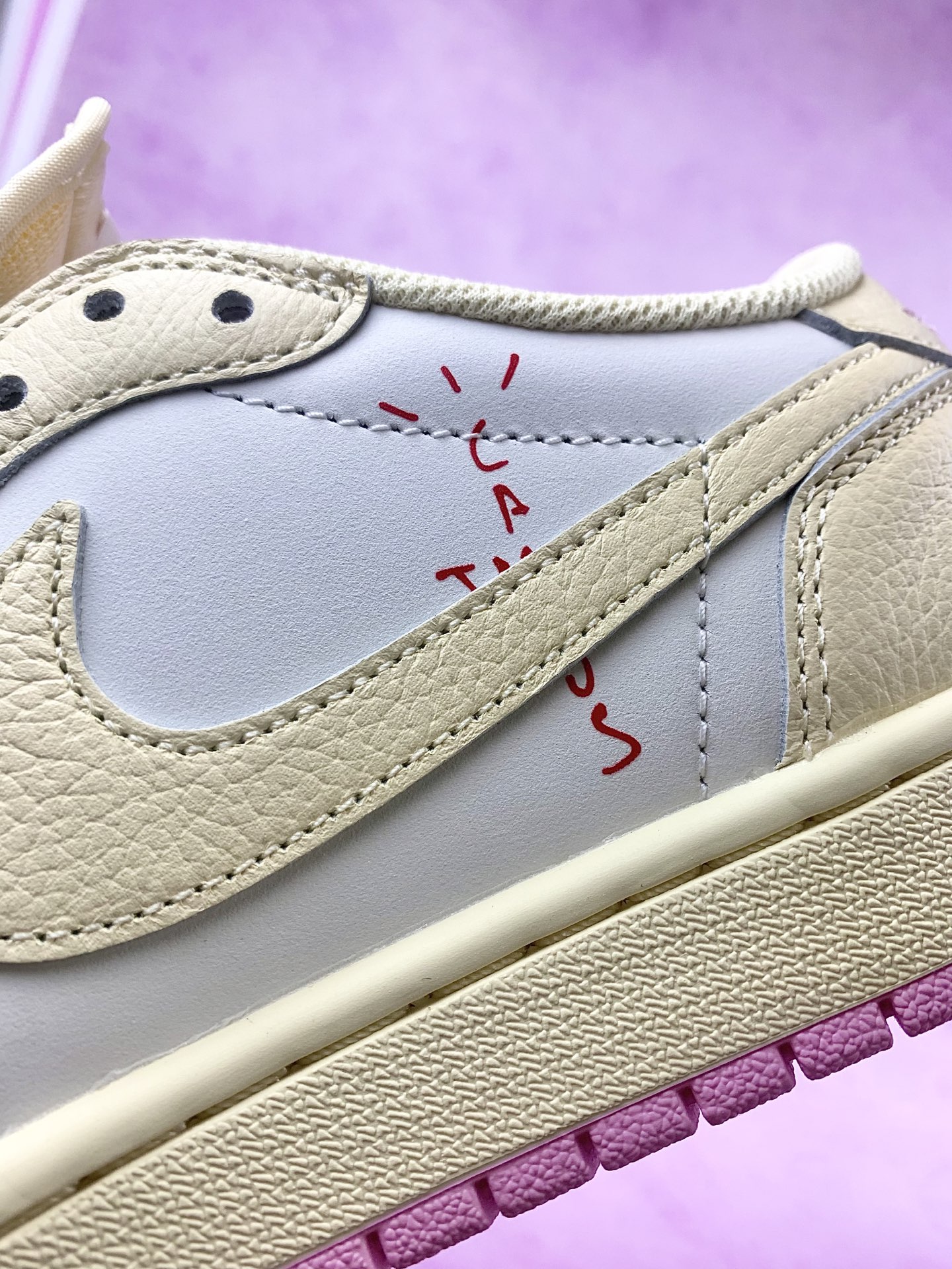 Travis Scott × Nike Air Jordan 1 Low OG "Sail/Tropical Pink"