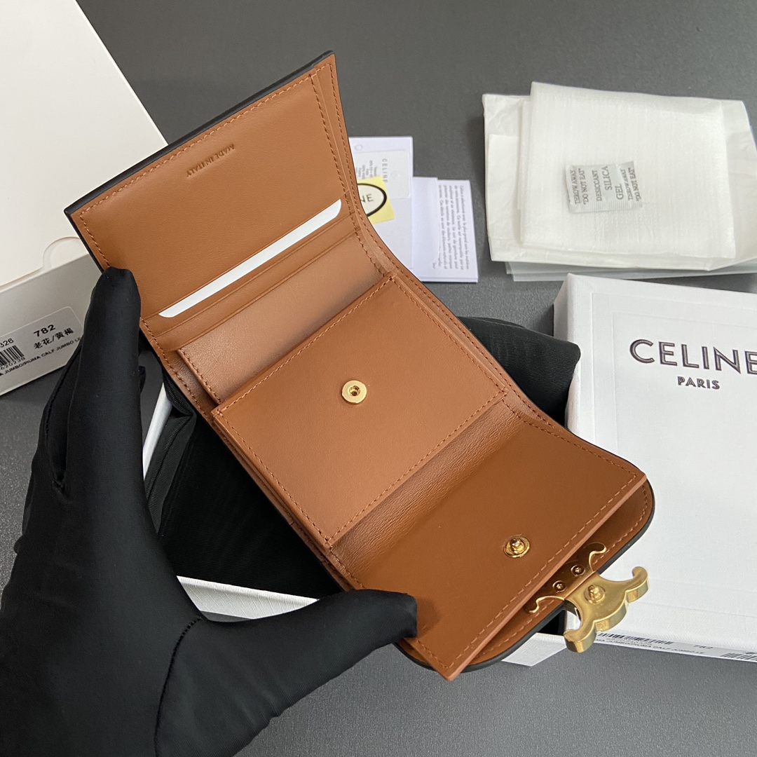 CELINE スモール フラップウォレット トリオンフ / トリオンフキャンバス