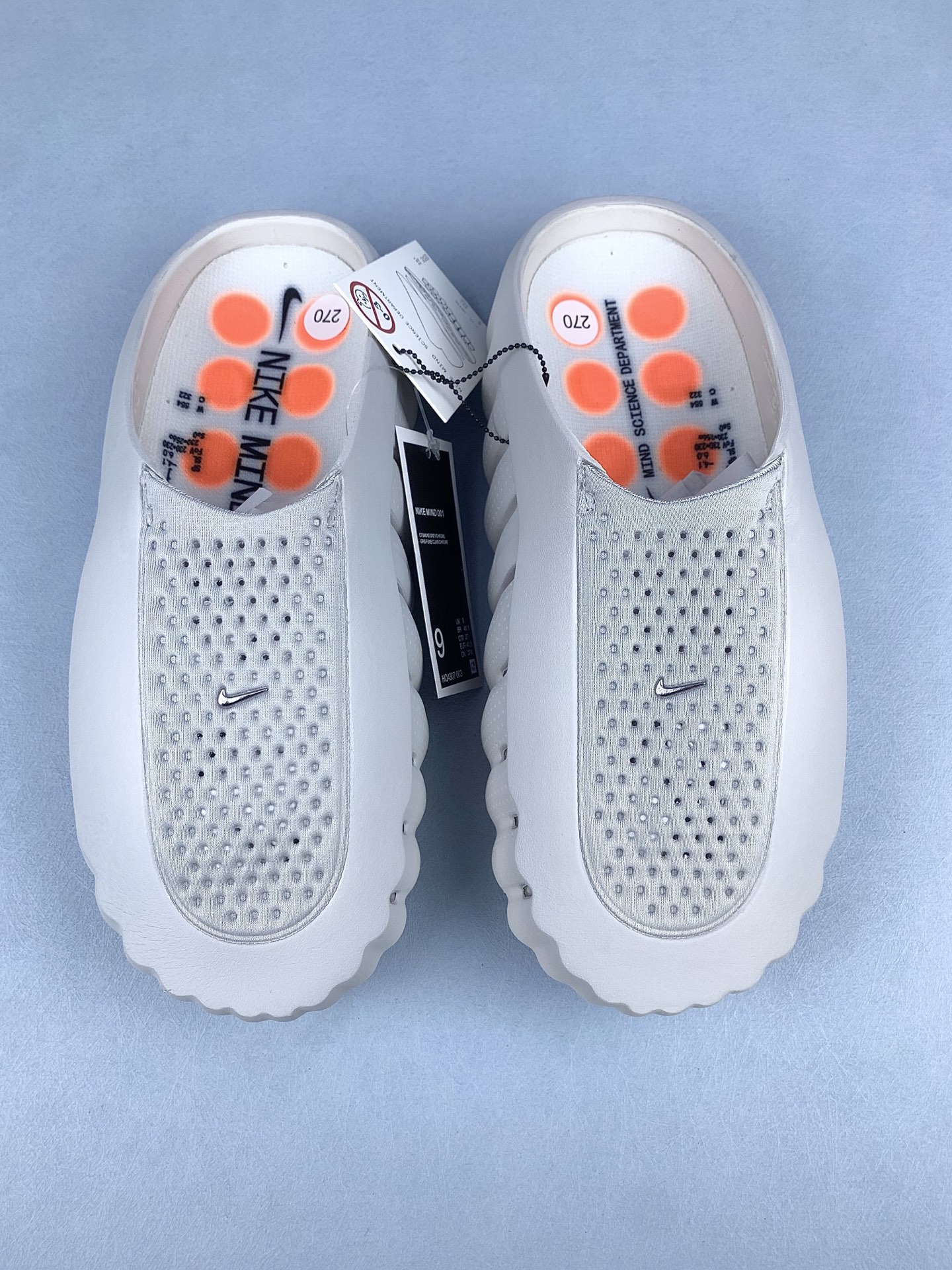 Nike Mind 001 Mules "Light Smoke Grey/Hyper Crimson"