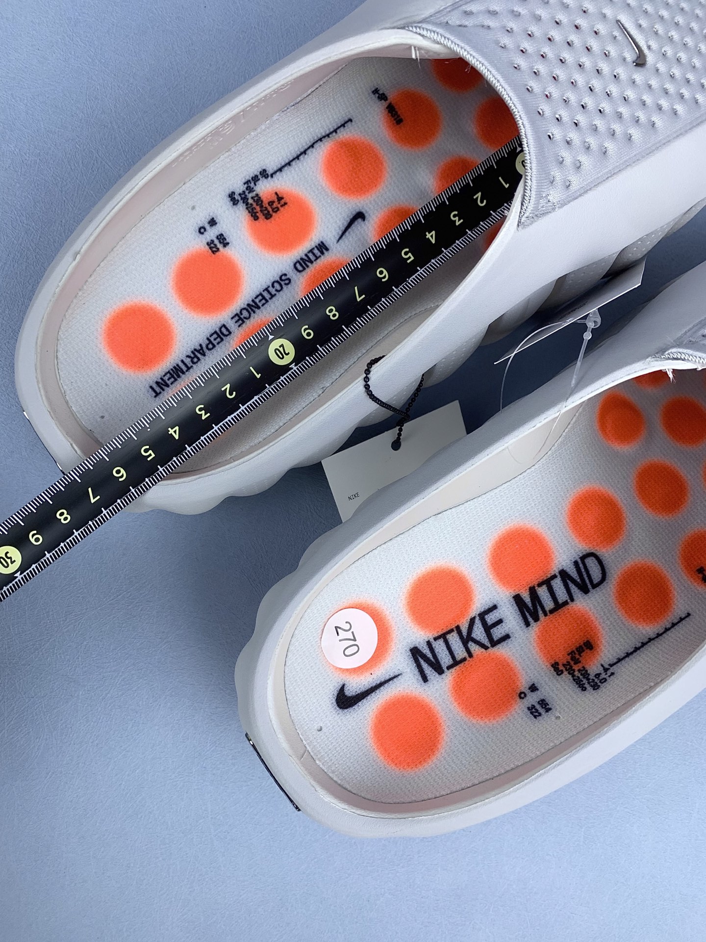 Nike Mind 001 Mules "Light Smoke Grey/Hyper Crimson"