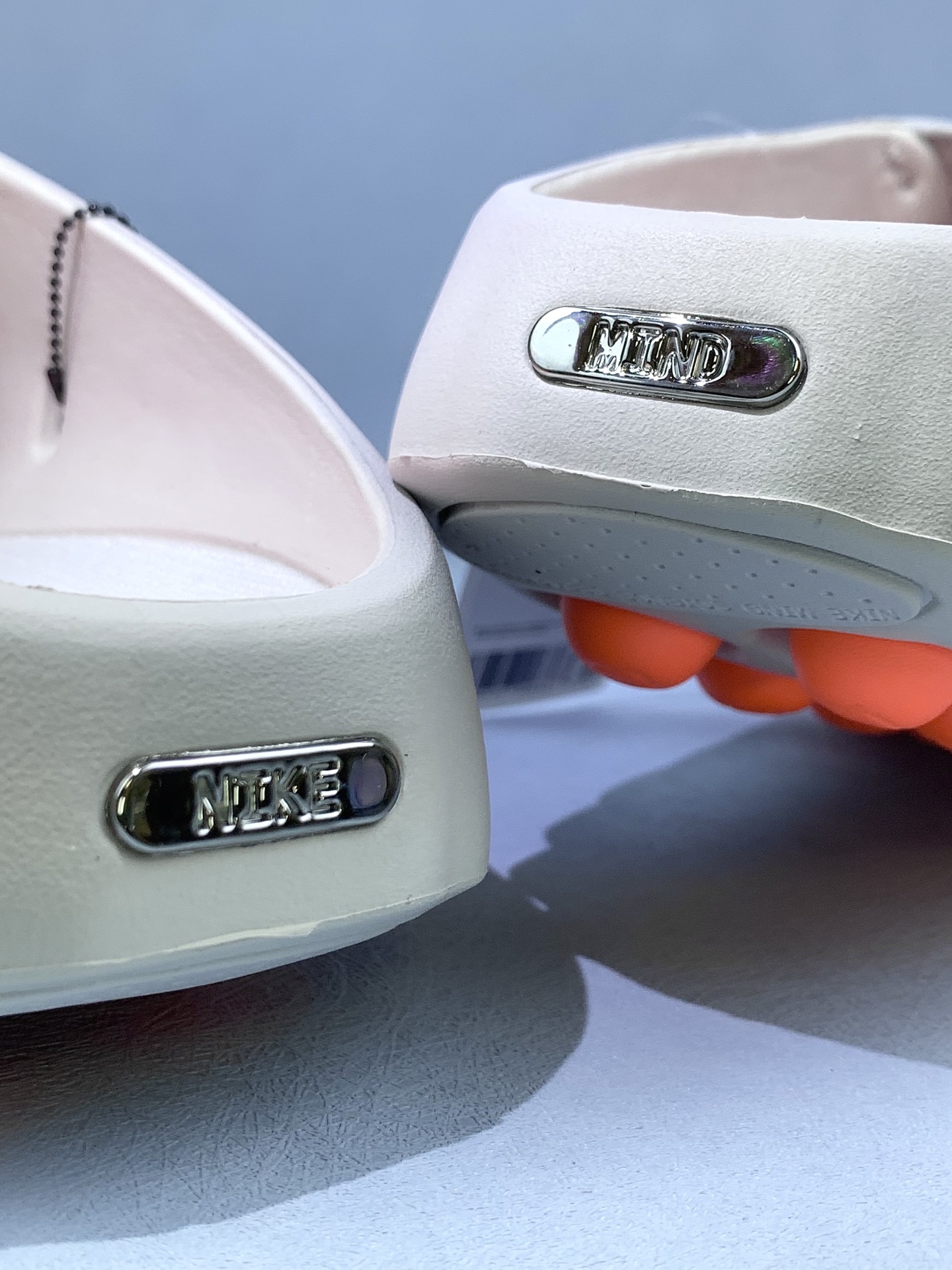 Nike Mind 001 Mules "Light Smoke Grey/Hyper Crimson"