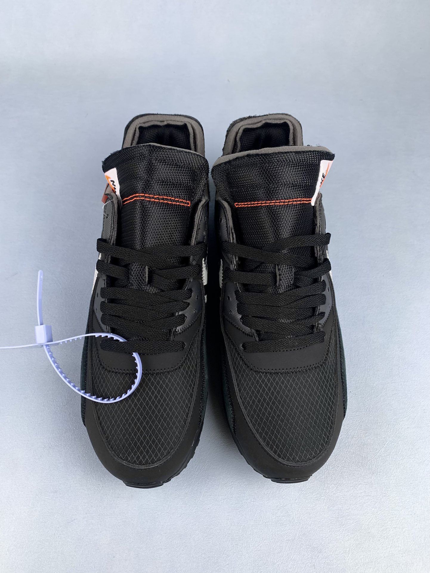 Off-White × Nike Air Max 90 "Black/Black-Cone-White"