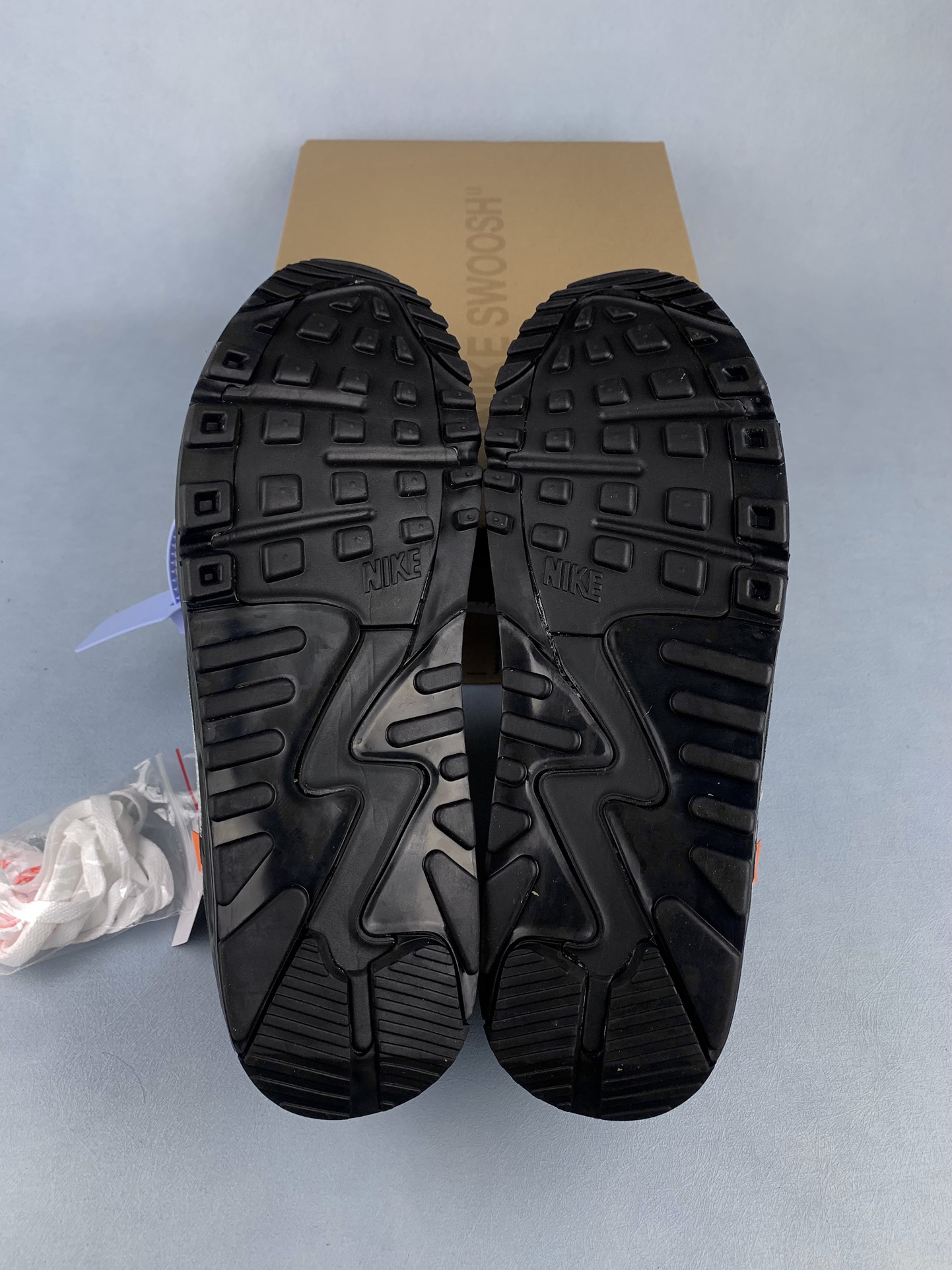 Off-White × Nike Air Max 90 "Black/Black-Cone-White"