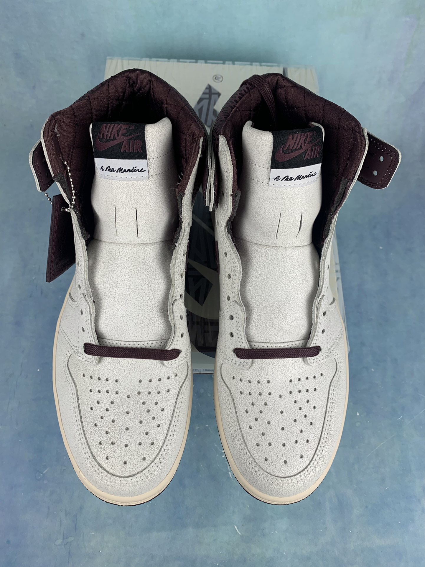 A Ma Maniere × Nike Air Jordan 1 Retro High OG "Sail and Burgundy"