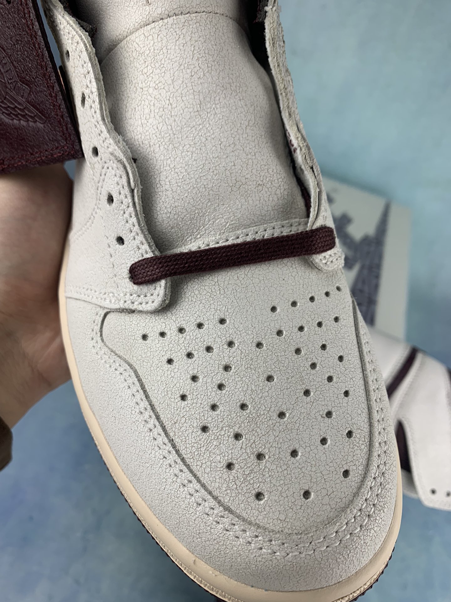 A Ma Maniere × Nike Air Jordan 1 Retro High OG "Sail and Burgundy"