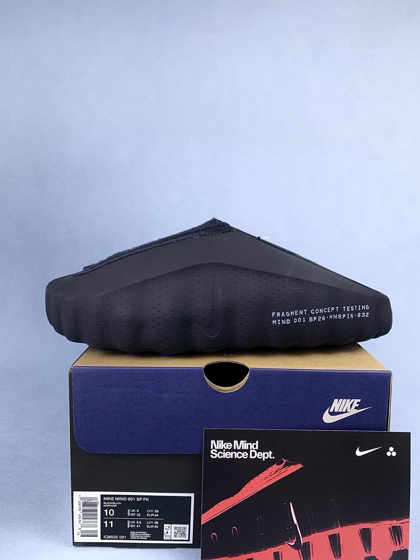 Fragment design × Nike Mind 001 Mules "Black"