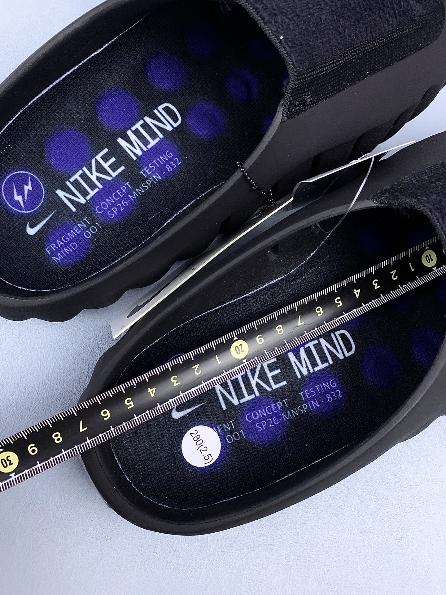 Fragment design × Nike Mind 001 Mules "Black"