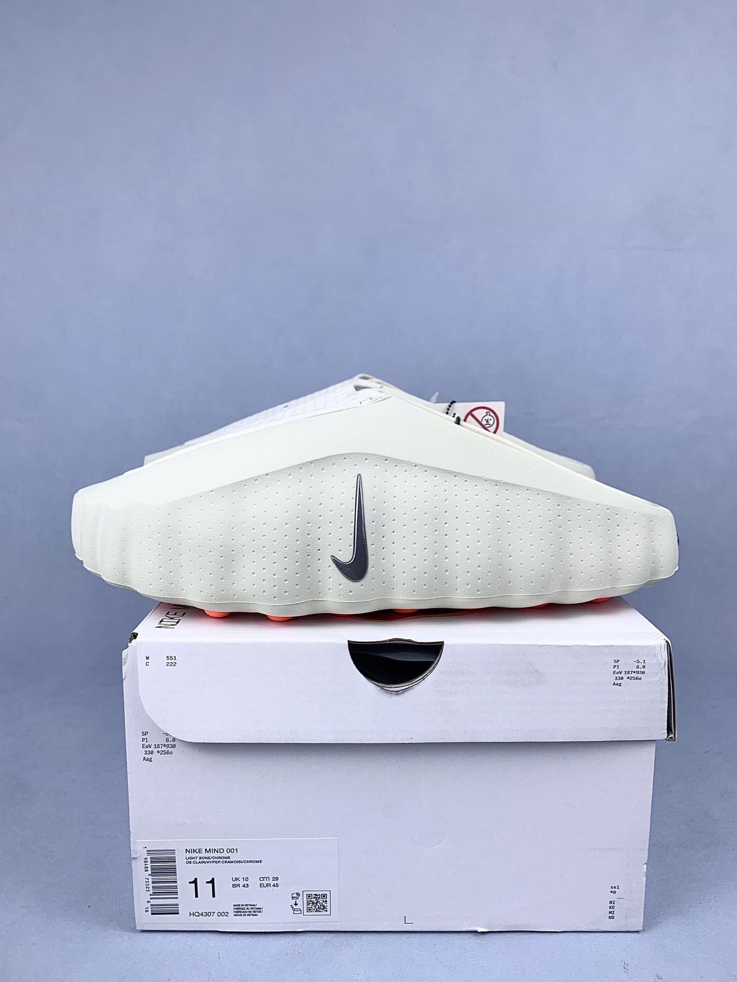 Nike Mind 001 Mules "Light Bone/Hyper Crimson"