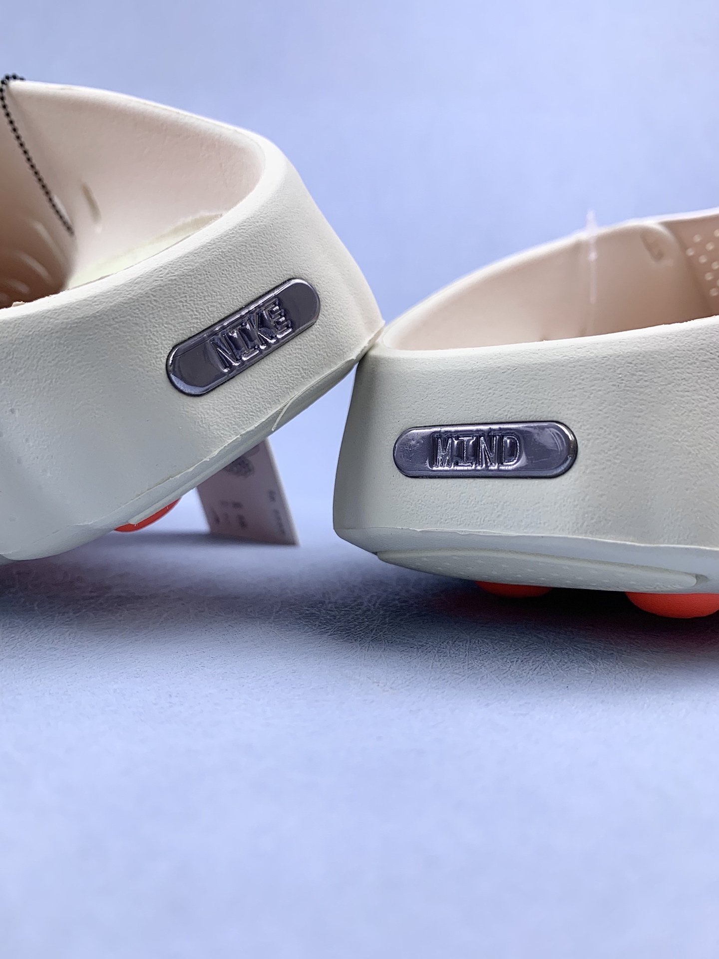 Nike Mind 001 Mules "Light Bone/Hyper Crimson"