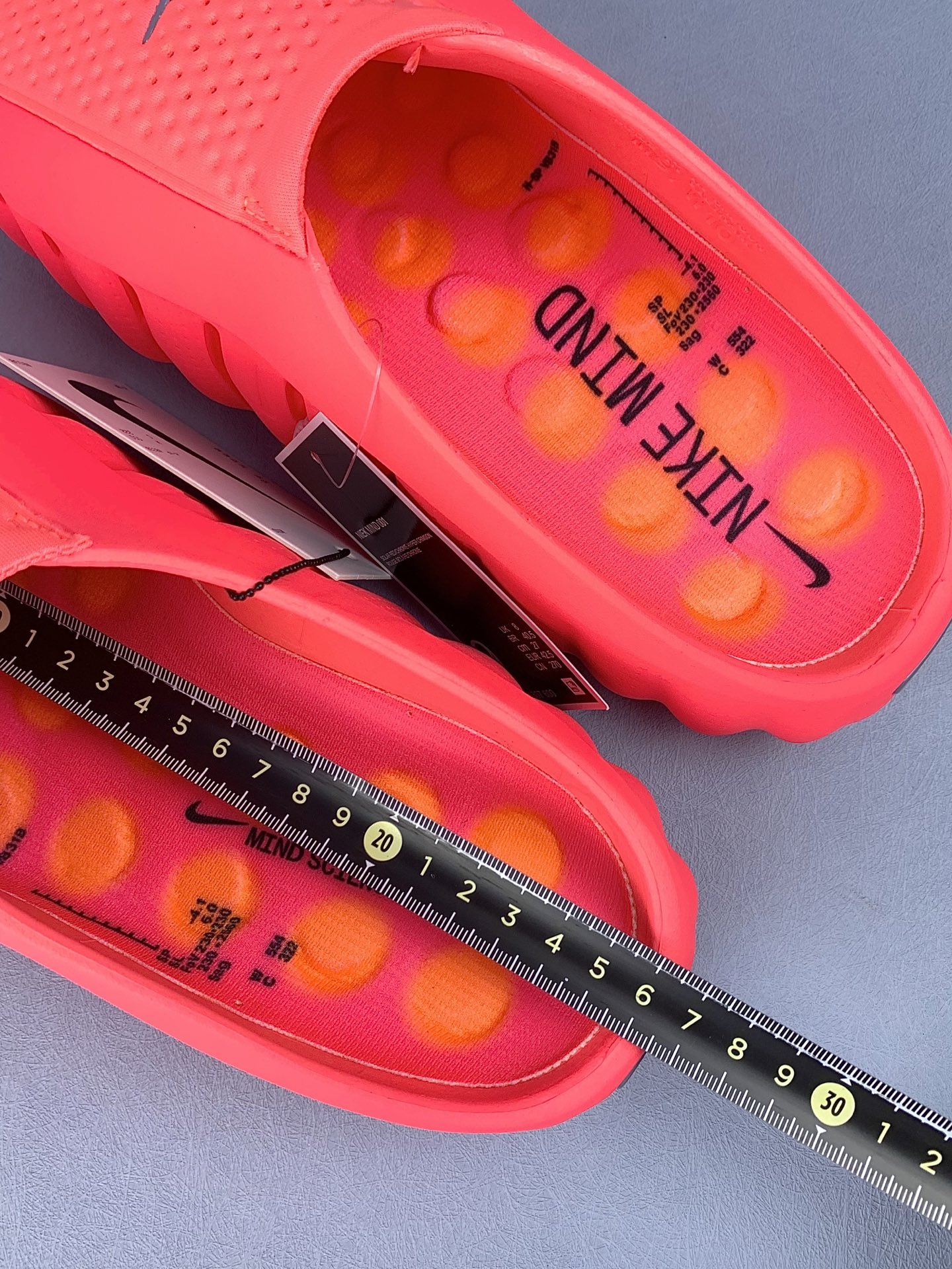 Nike Mind 001 Mules "Solar Red/Hyper Crimson"