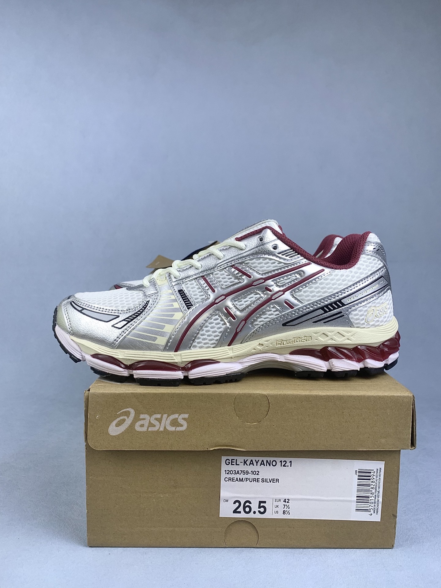 Asics Gel-Kayano 12.1 "Cream/Pure Silver"